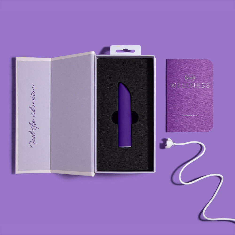 Wellness By Blush™ | Power Vibe RumboTech™ Purple Satin Smooth Vibrator、mySite、bottomscart