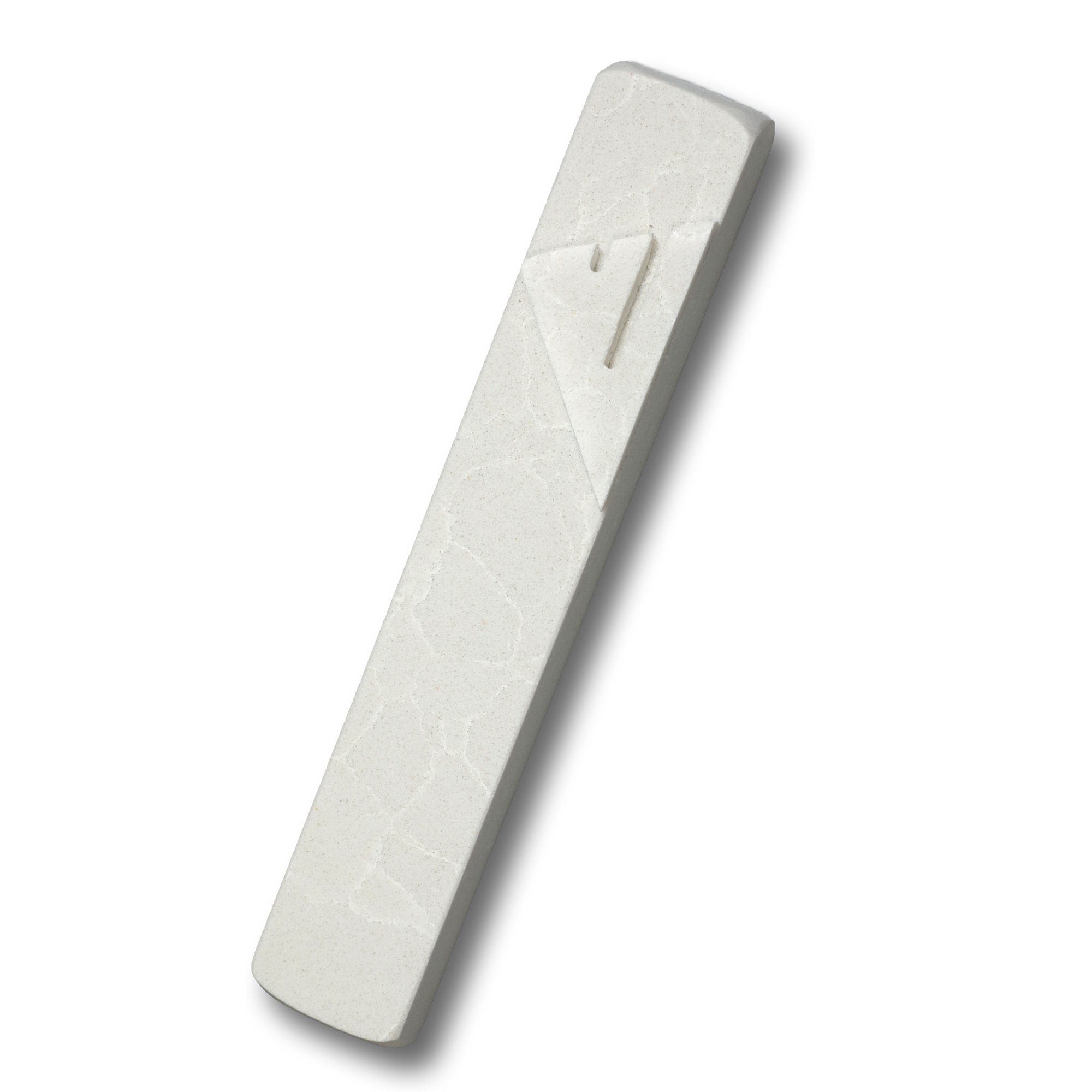 Cloud White Stone Mezuzah Case with White Shin、mySite、topwebapps