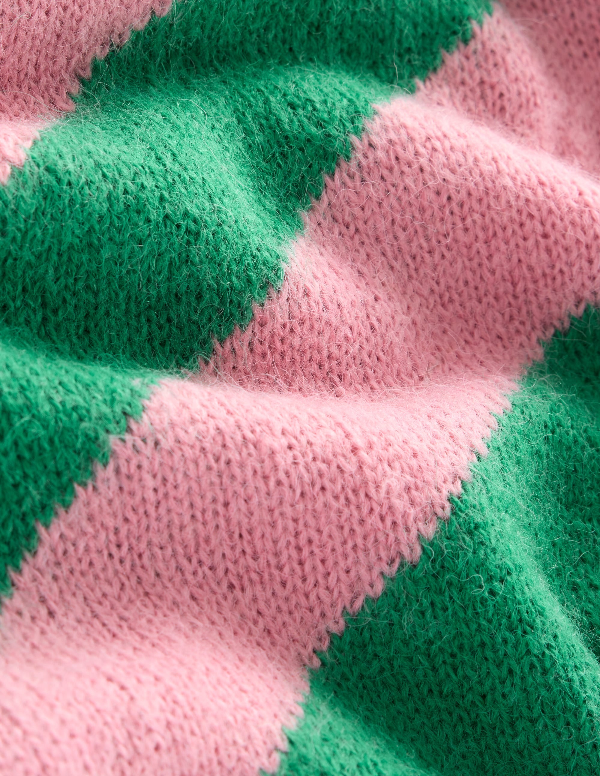  Fluffy Diagonal Stripe Jumper-Party Pink, Rich Emerald Green、mySite、ashleygrahame