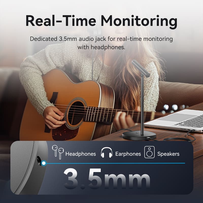 Vention USB Desktop Microphone with Mute Button Black、mySite、fannypackpong