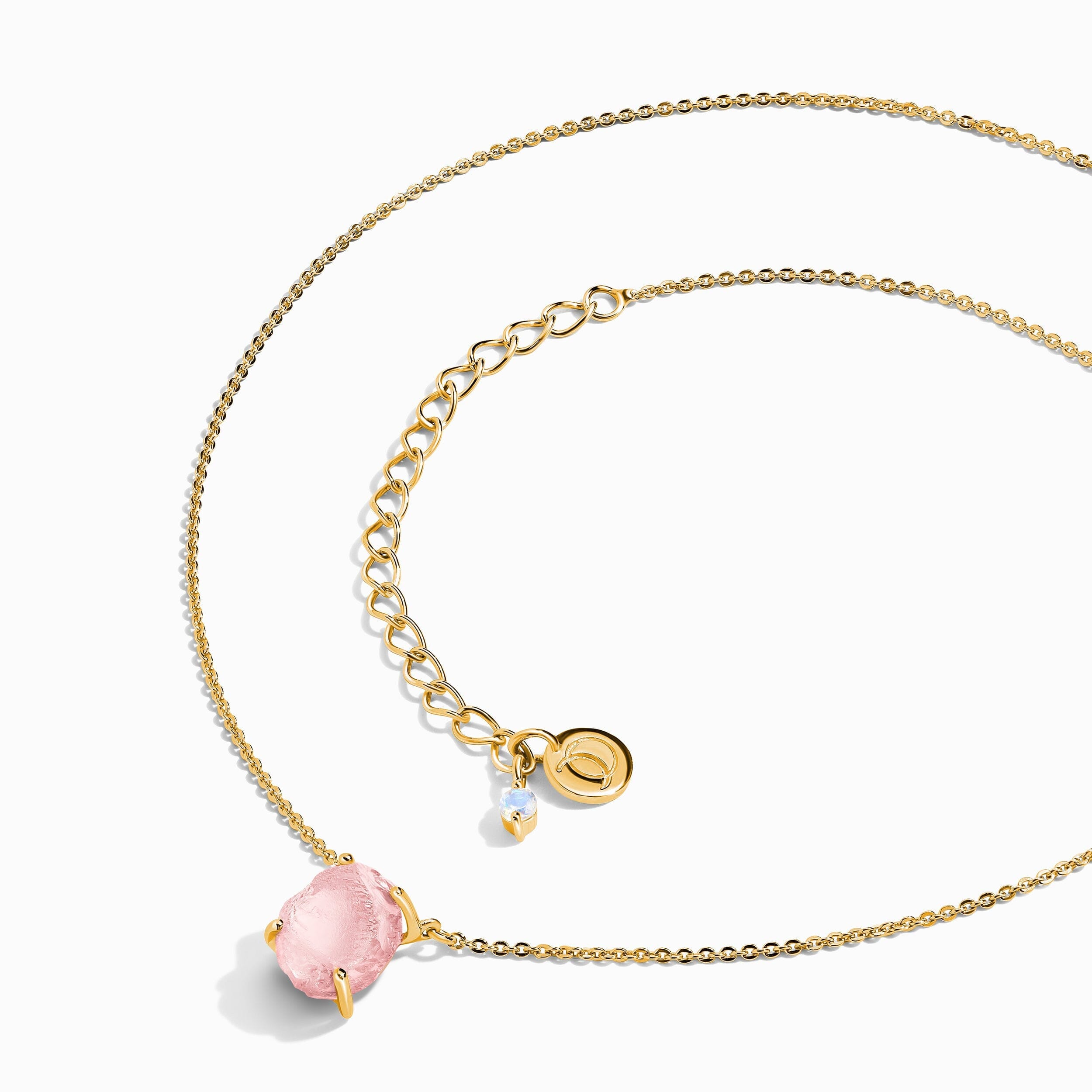 Raw Crystal Necklace - Rose Quartz 'Self-Love' + Free Gift Bag、mySite、hinf8tx79