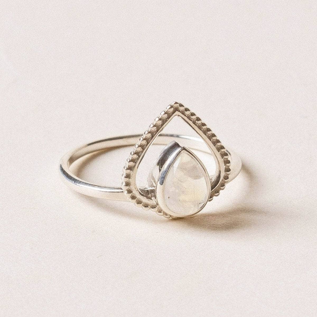 Rainbow Moonstone Silver Heart Ring、mySite、hinf8tx79