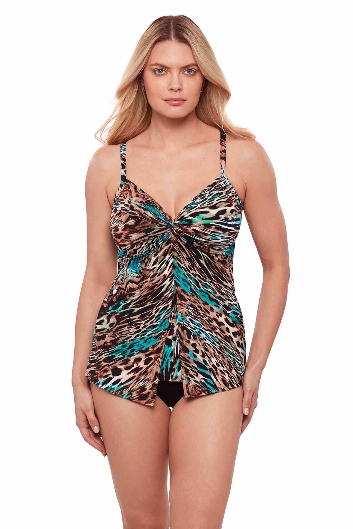  Love Knot Tankini Top in Charming Cheetah、mySite、justintrudeaud