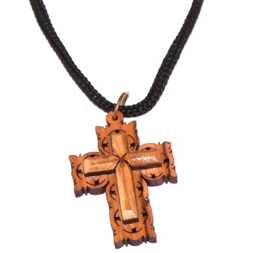 Hand carved by saw Olive wood pendant with necklace、mySite、topwebapps