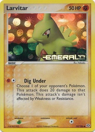 Larvitar (52/106) (Stamped) EX: Emerald、mySite、waistdrama