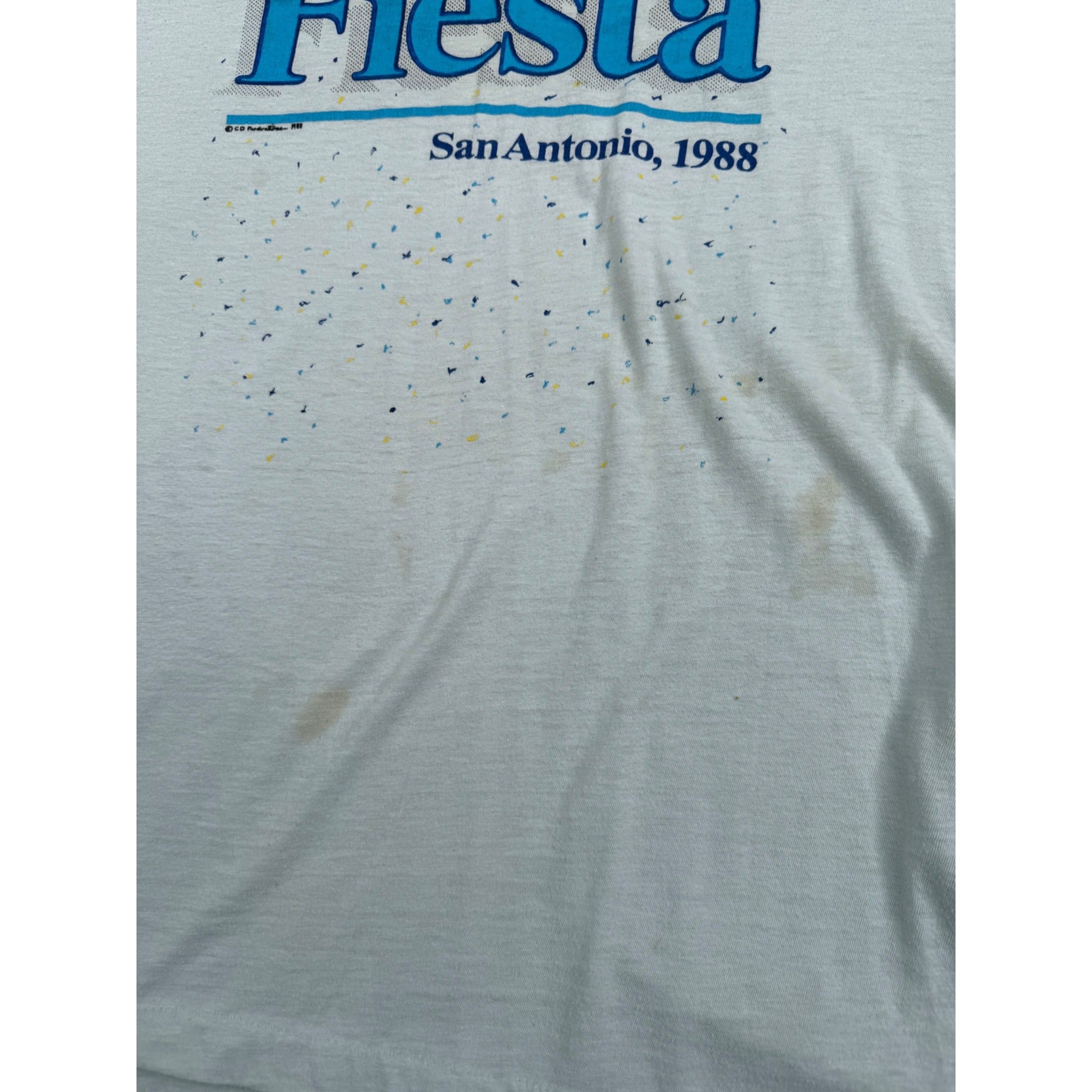 88' Fiesta San Antonio Texas Single Stitch Blue Tee L、mySite、garagedoors4me