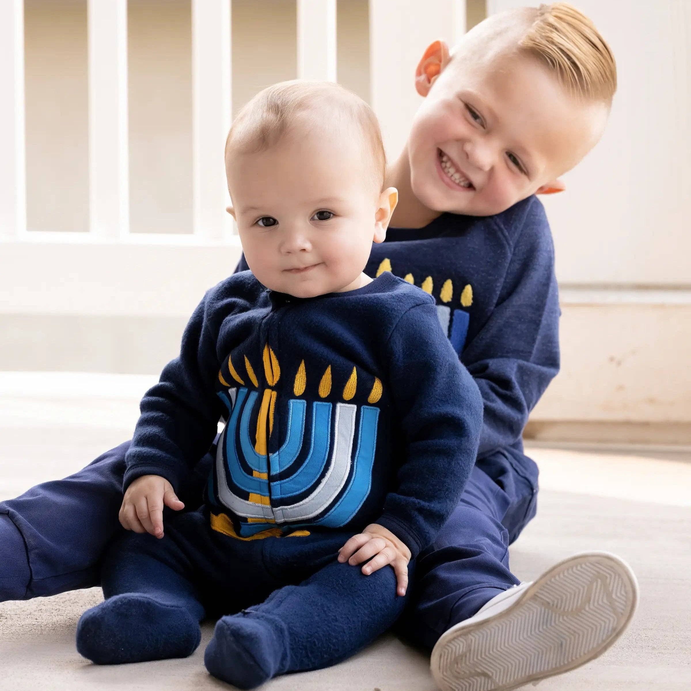 Menorah Fleece Zip One-Piece by Monica + Andy - (Sizes 0 - 24M)、mySite、topwebapps