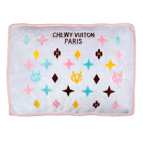 White Chewy Vuiton Paris Funny Parody Pet Bed Soft Comfortable Bed for Pets、mySite、g9winljtr