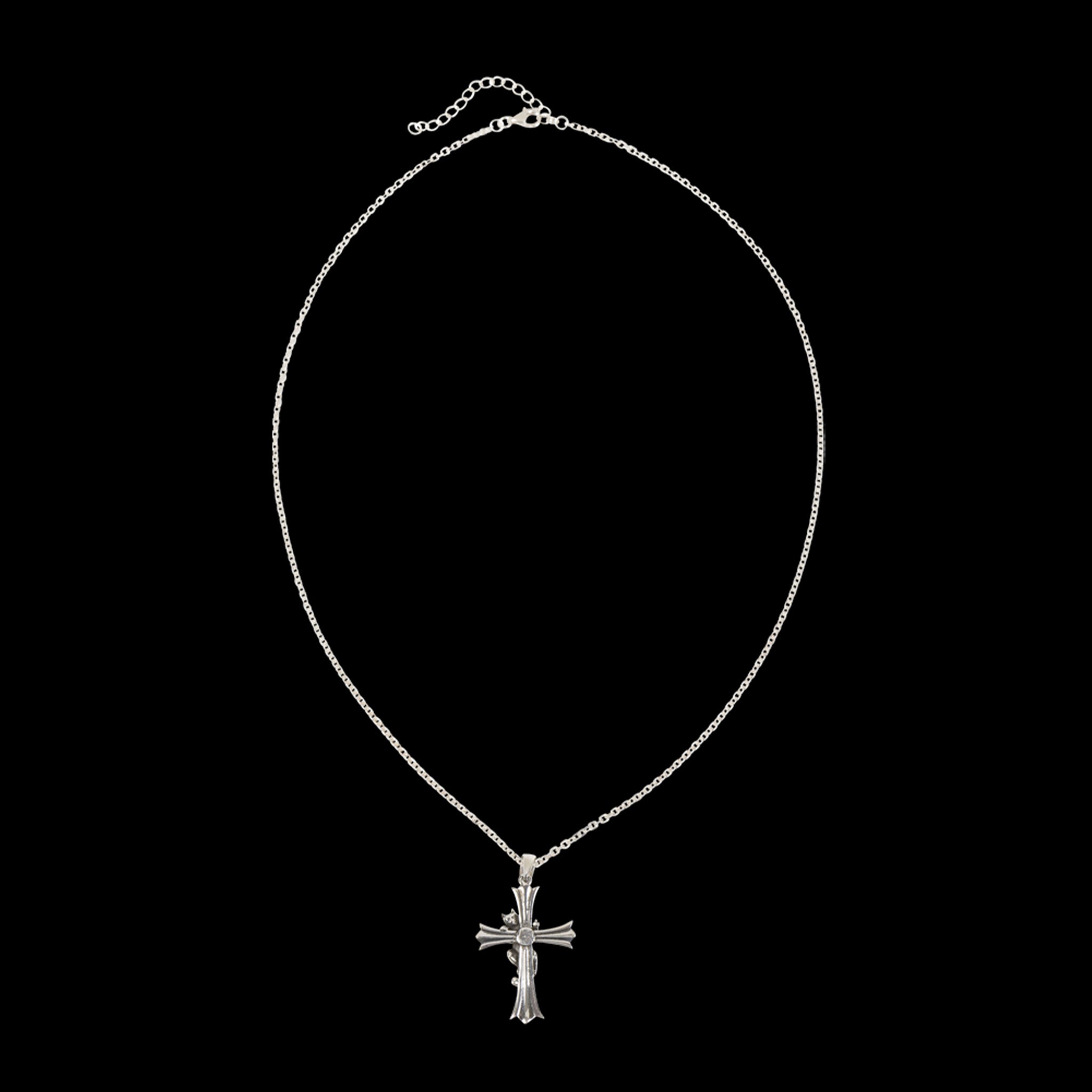  Chrome Kitty Necklace (Silver)、mySite、merchandisen