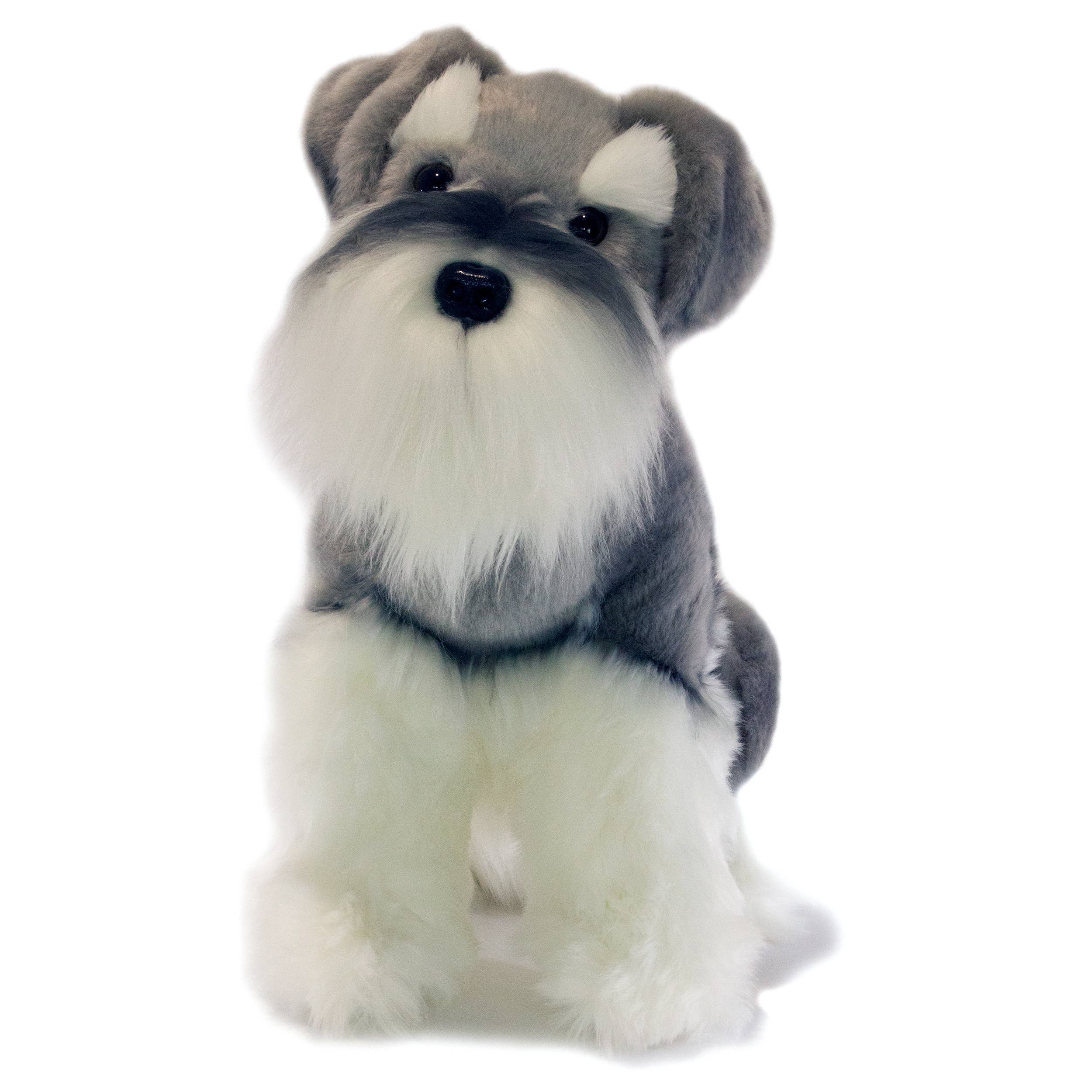 Schnauzer - 35cm Sitting Plush Dog、mySite、g9winljtr