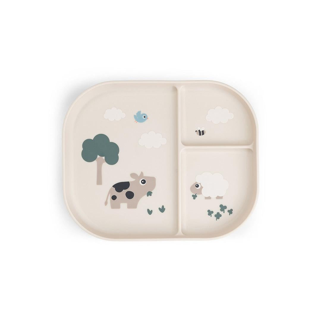  Done By Deer Foodie Compartment Plate - Tiny Farm Sand、mySite、merchandisen
