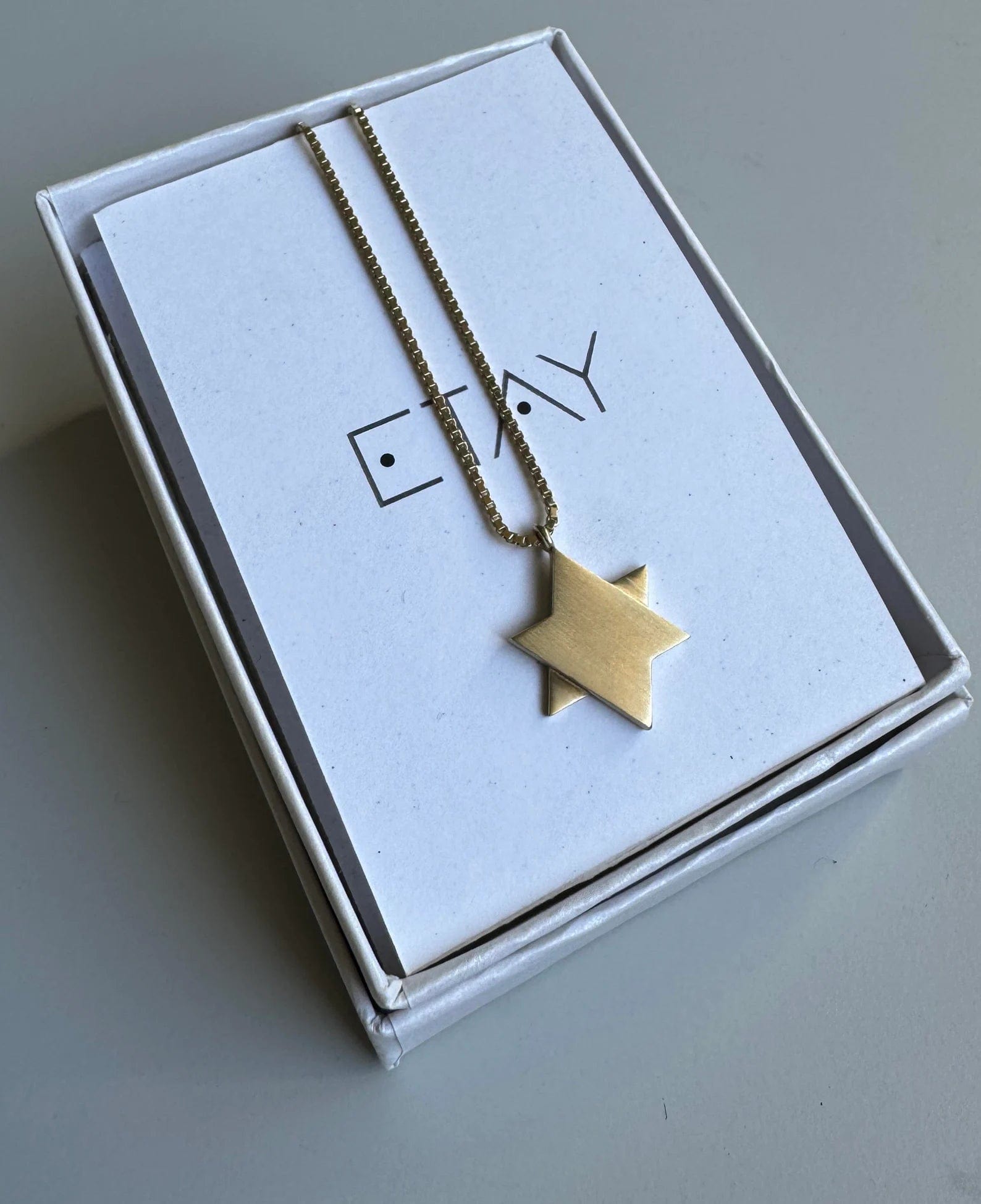 Geometric Star of David Necklace - Sterling Silver or Gold-Plated、mySite、topwebapps