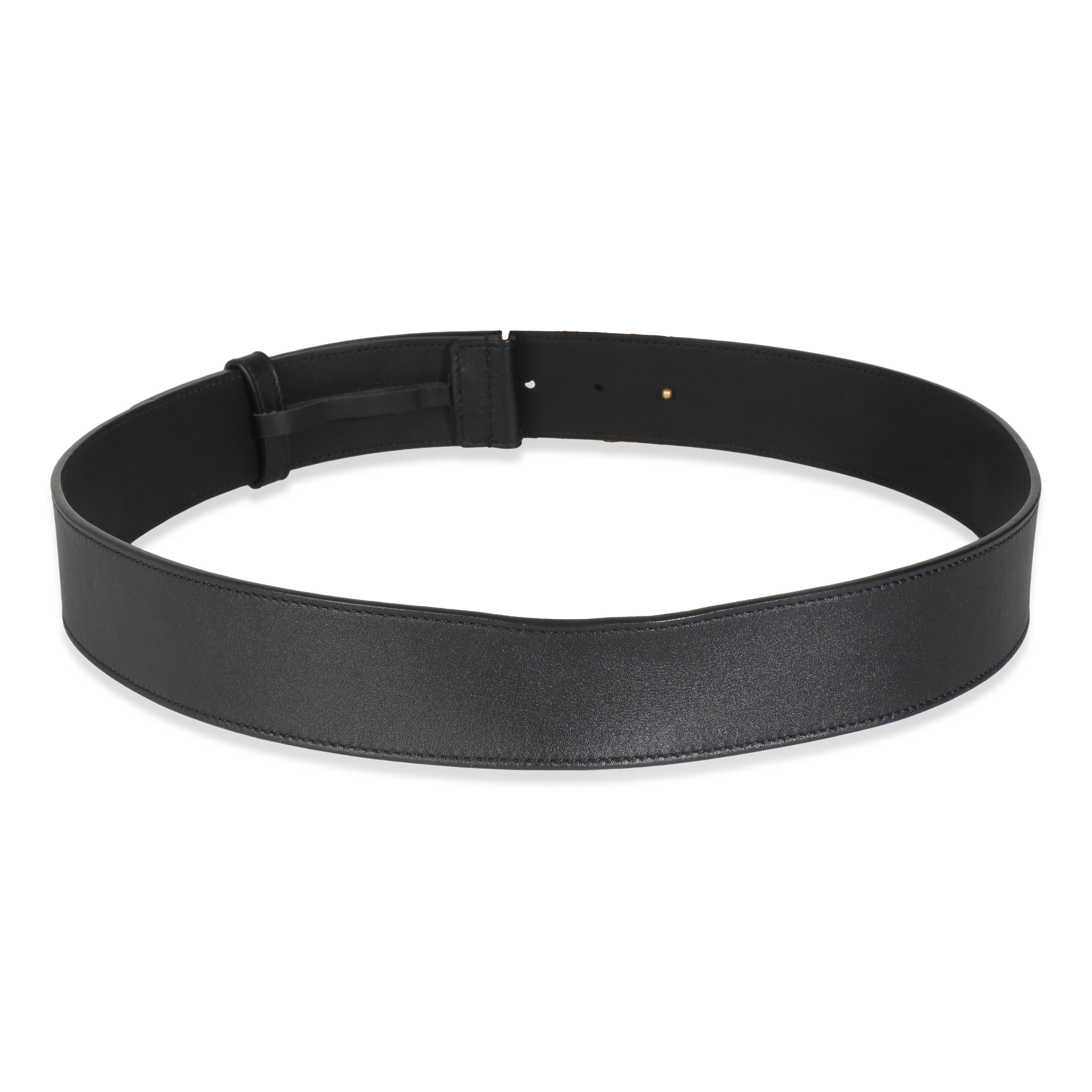 Black Smooth Calfskin Pearly GG Marmont Belt 95/38、mySite、garagedoors4me