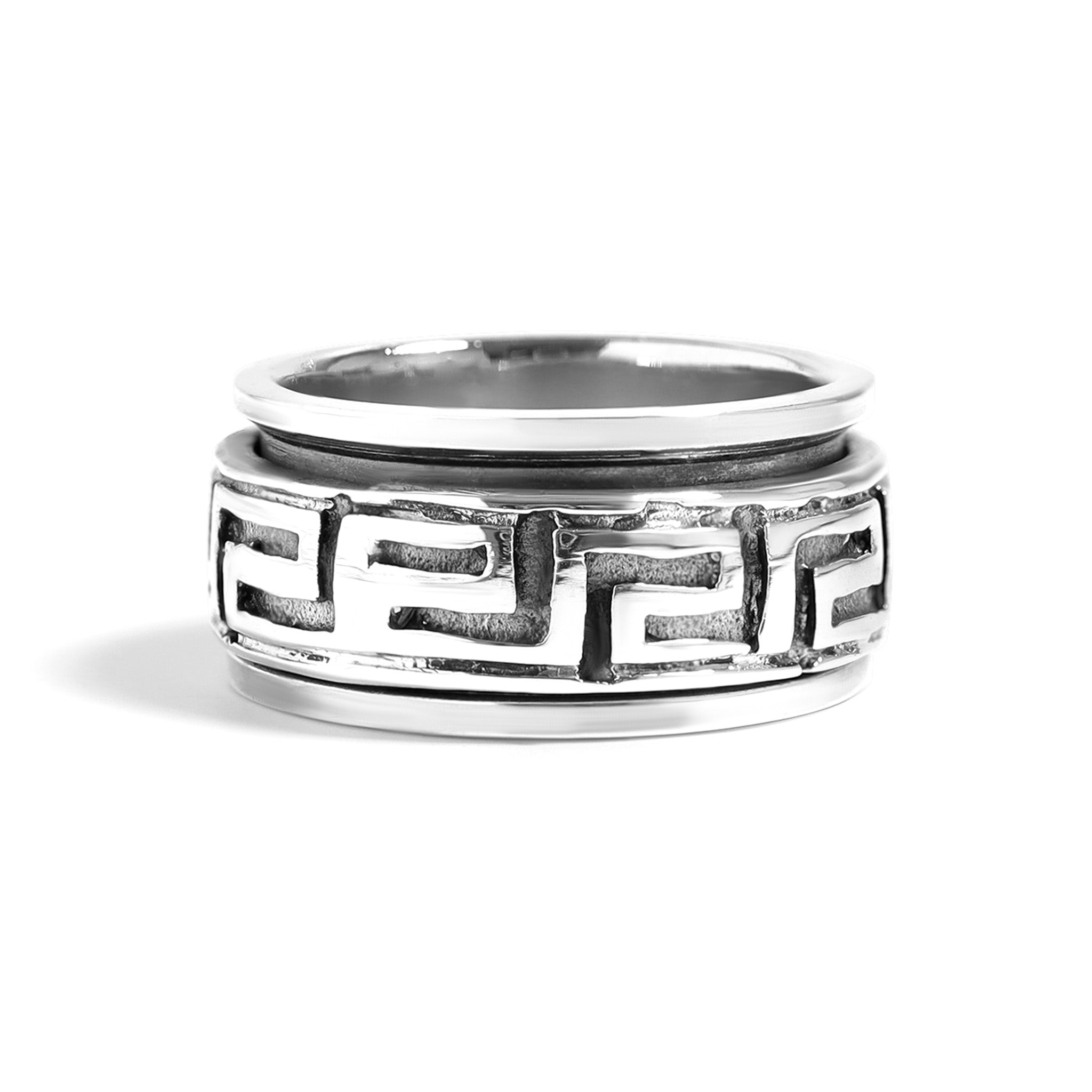 Sterling Silver Greek Key Spinner Ring / SSR0050、mySite、dreamappss