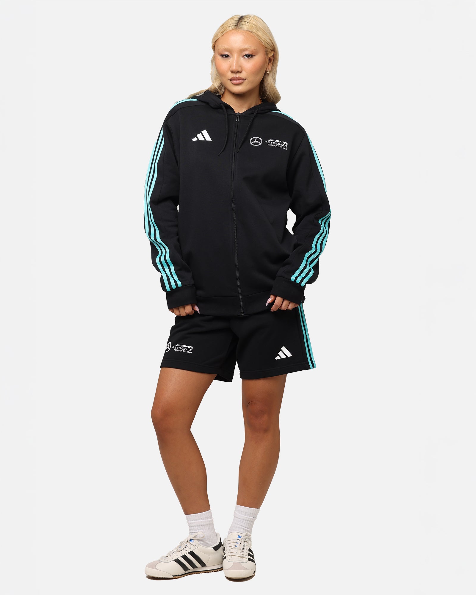 adidas x Mercedes-AMG PETRONAS Formula One F1 DNA Full-Zip Hoodie Black/White、mySite、zt4zffjzw
