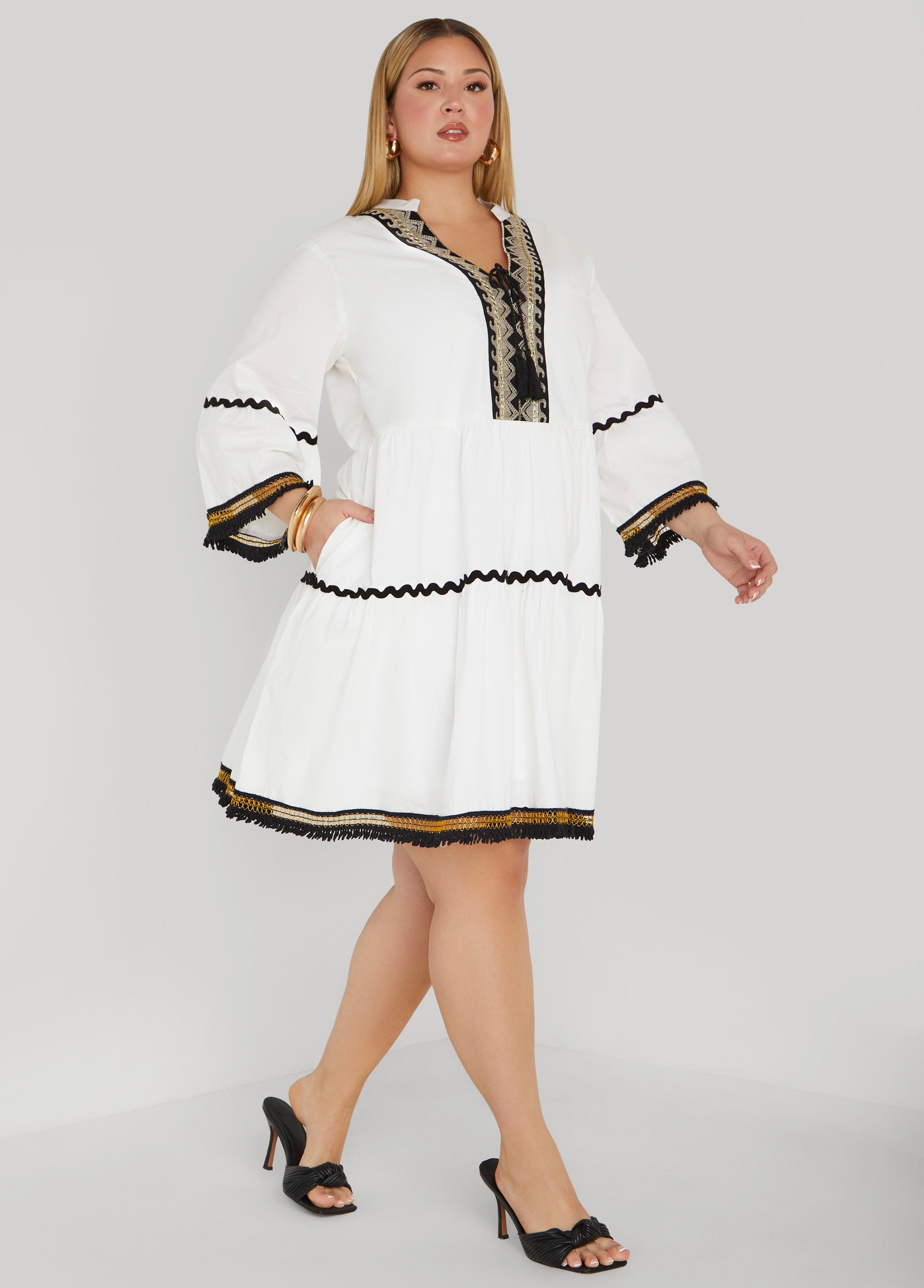 Tasseled Cotton Swing Dress、mySite、bengalsvssteelers