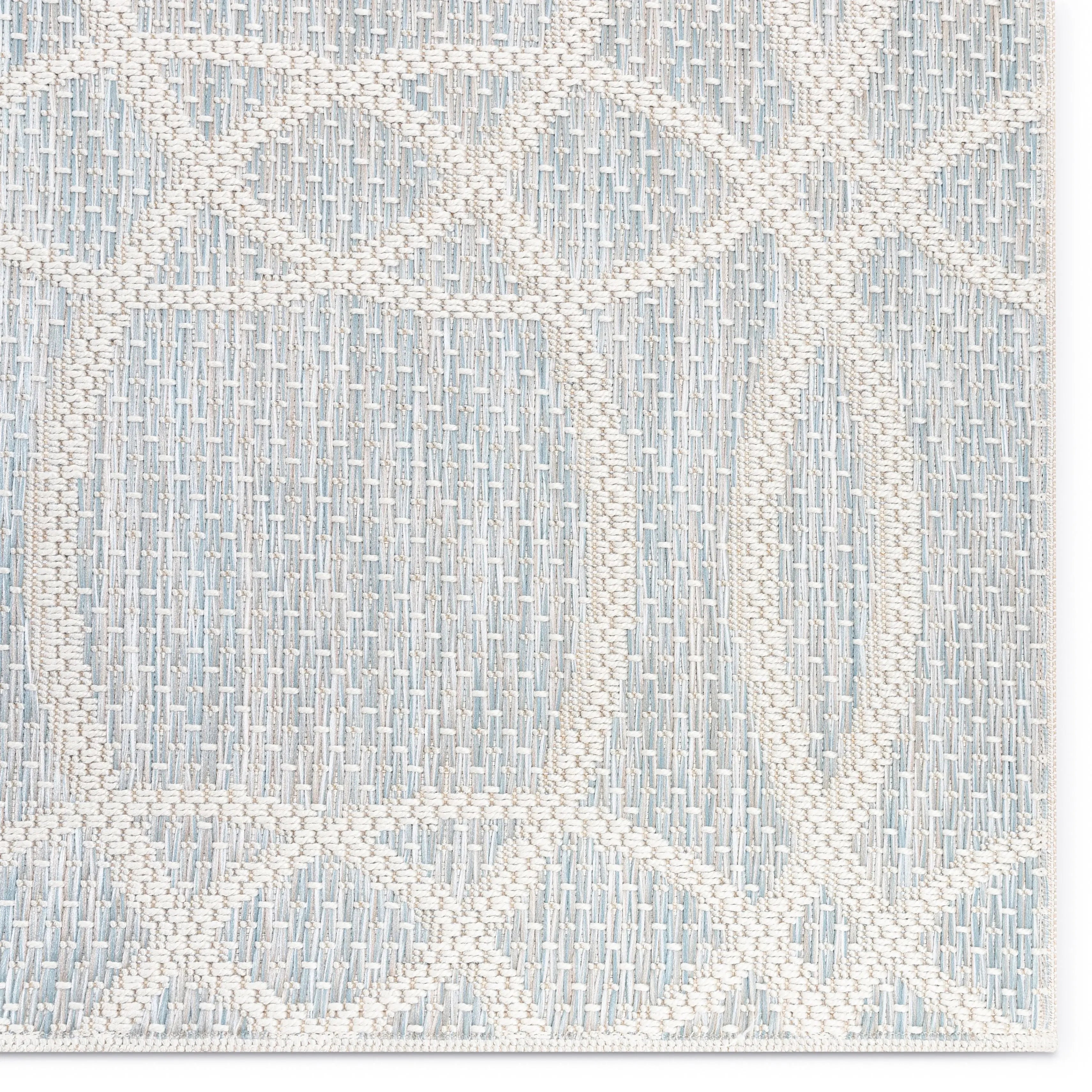 Tocha Modern Geometric Blue Flatweave Rug、mySite、gigharbornorthrealestate