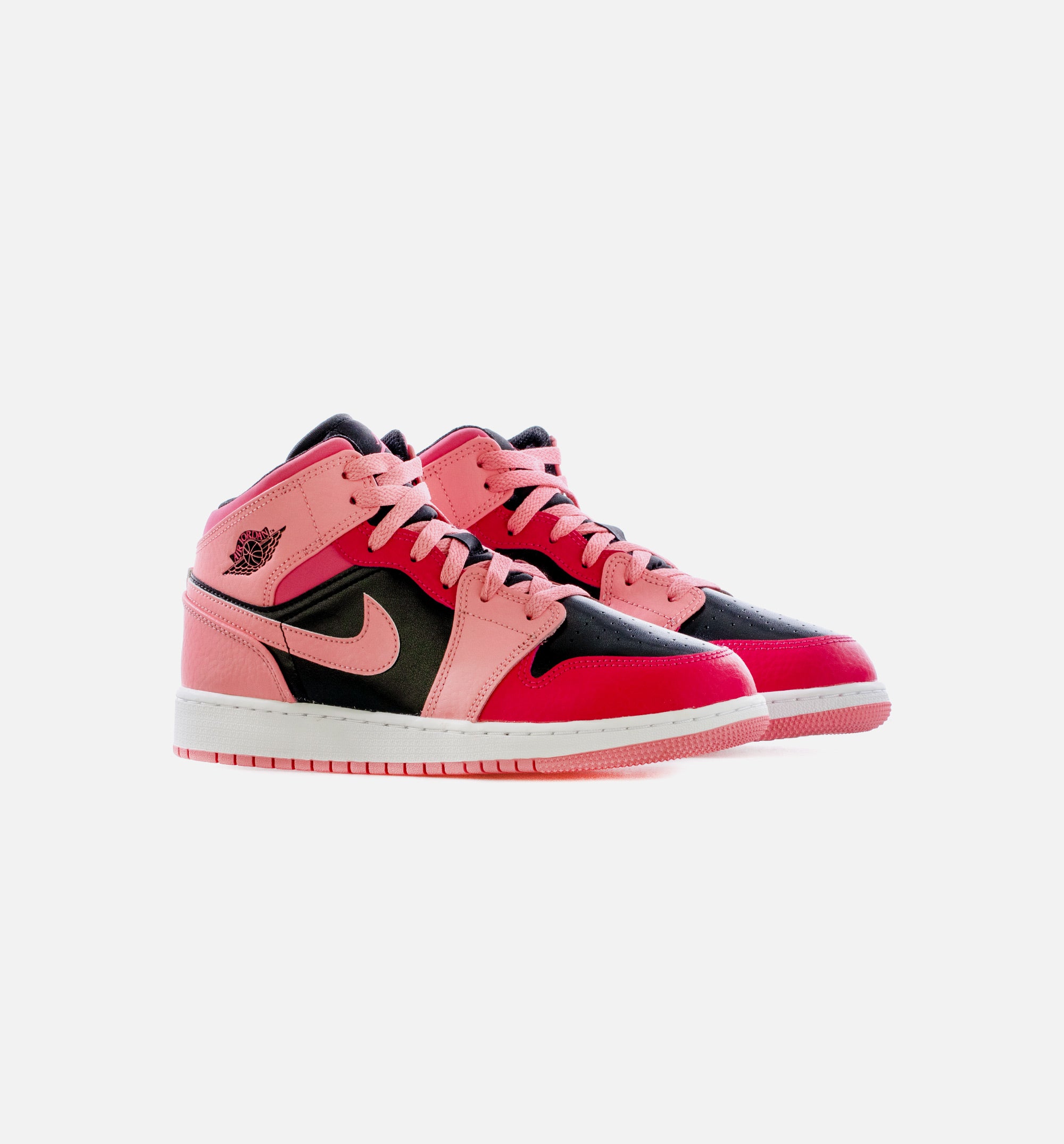 Air Jordan 1 Mid Coral Chalk Grade School Lifestyle Shoe - Black/Pink、mySite、dreamappss