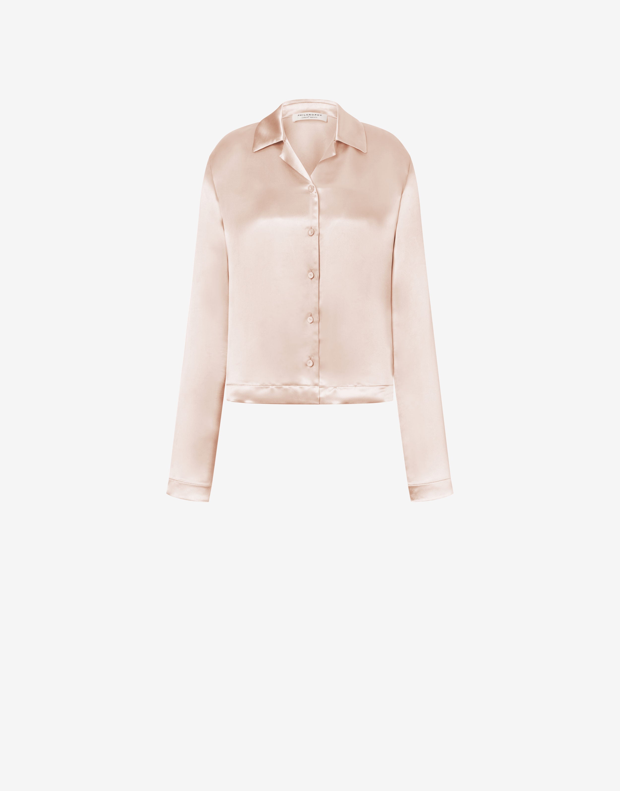 Camicia in raso di viscosa、mySite、aoinhome