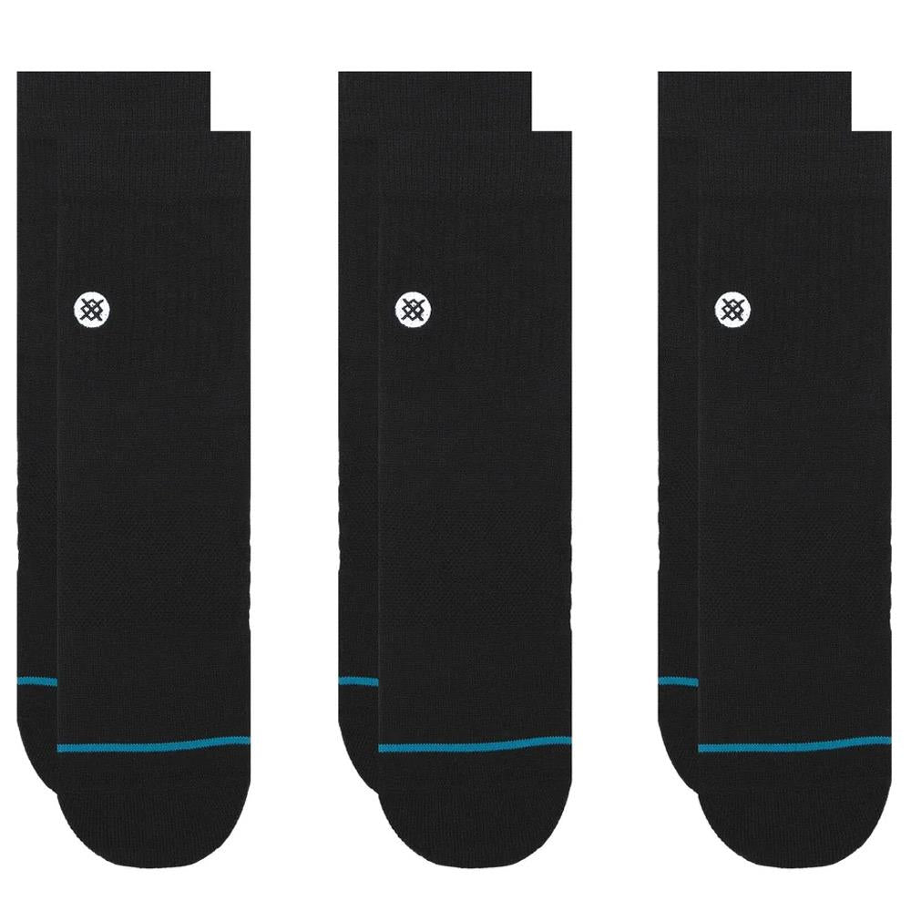  Stance Icon Quarter Socks 3-Pack - Black、mySite、merchandisen