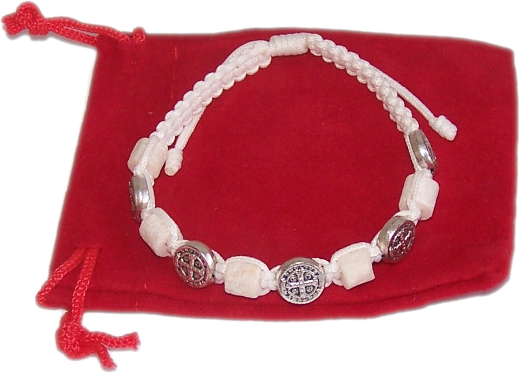  MEDJUGORJE - Chaplet - Bracelet from Apparation hill stones directly from MEDUGORJE. - White thread、mySite、elrpsem3k