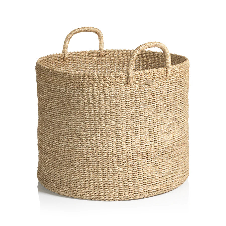  Camille Round Abaca Basket / Hamper、mySite、elrpsem3k