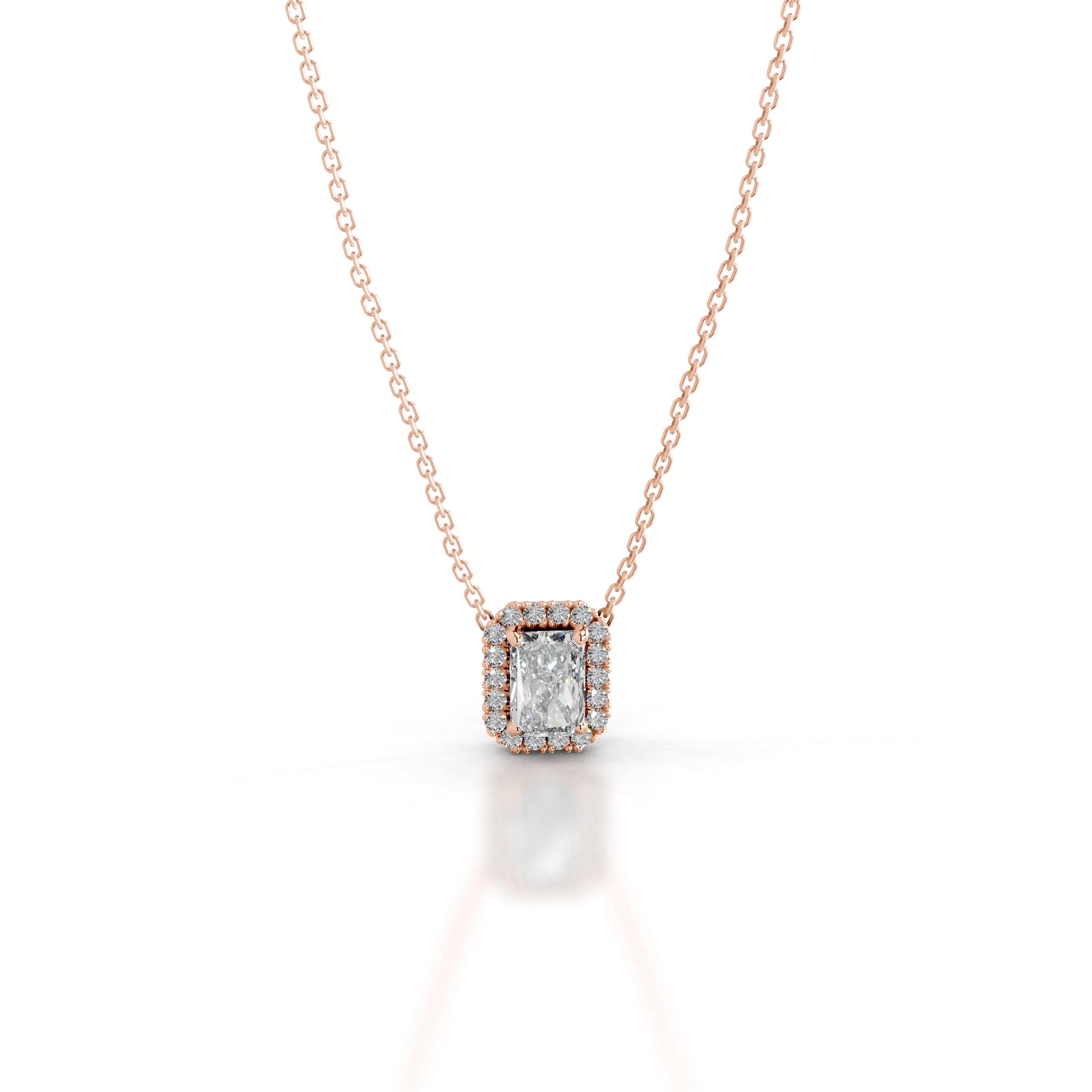 Manon Diamond Halo Pendant - 14K Rose Gold、mySite、hinf8tx79