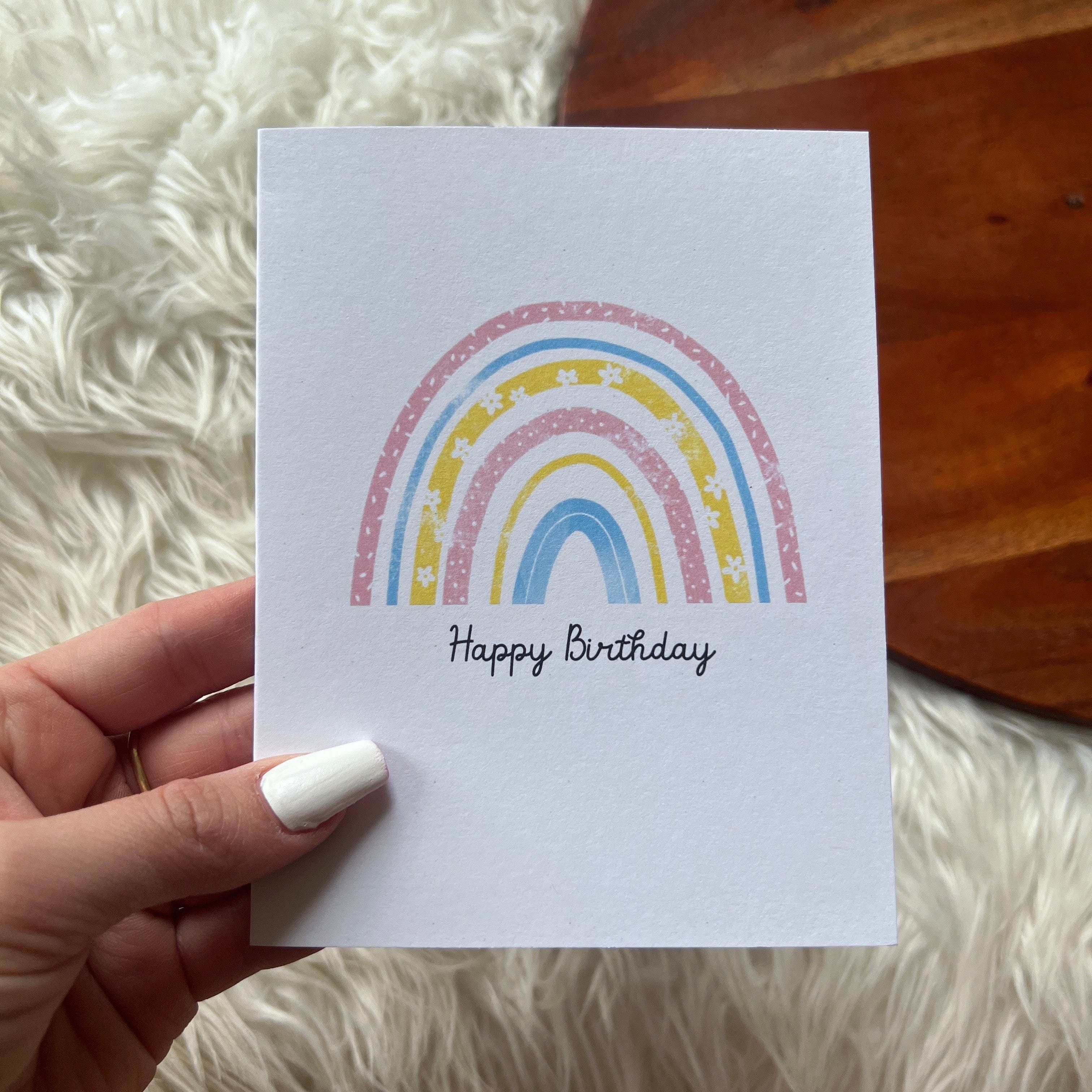  Happy birthday cute rainbow birthday card、mySite、elrpsem3k