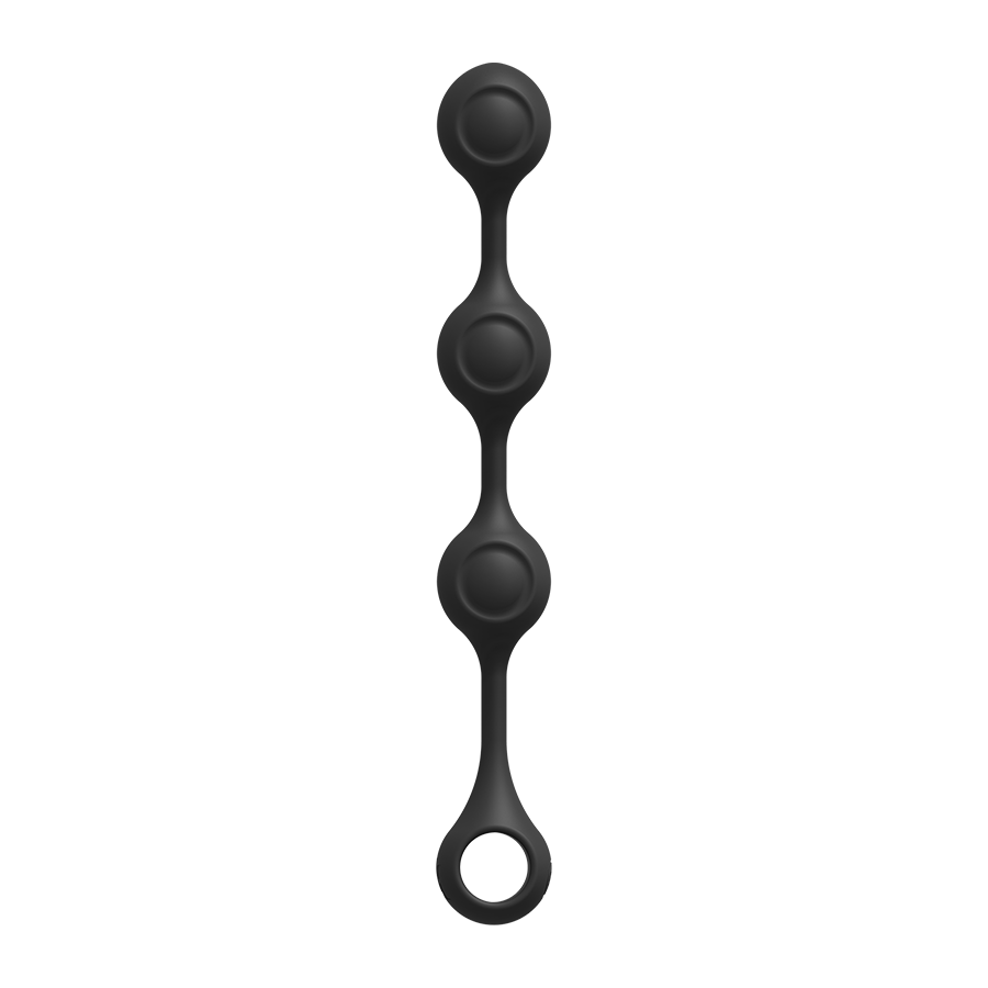 Kink Anal Essentials 13.5 Inch Weighted Black Silicone Beaded Anal Balls、mySite、bottomscart