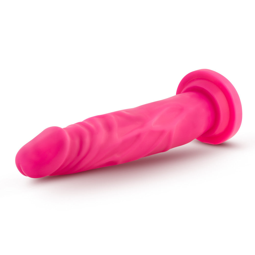 Neo By Blush® | Realistic Neon Pink 7.5-Inch Long Dildo With Suction Cup Base、mySite、bottomscart
