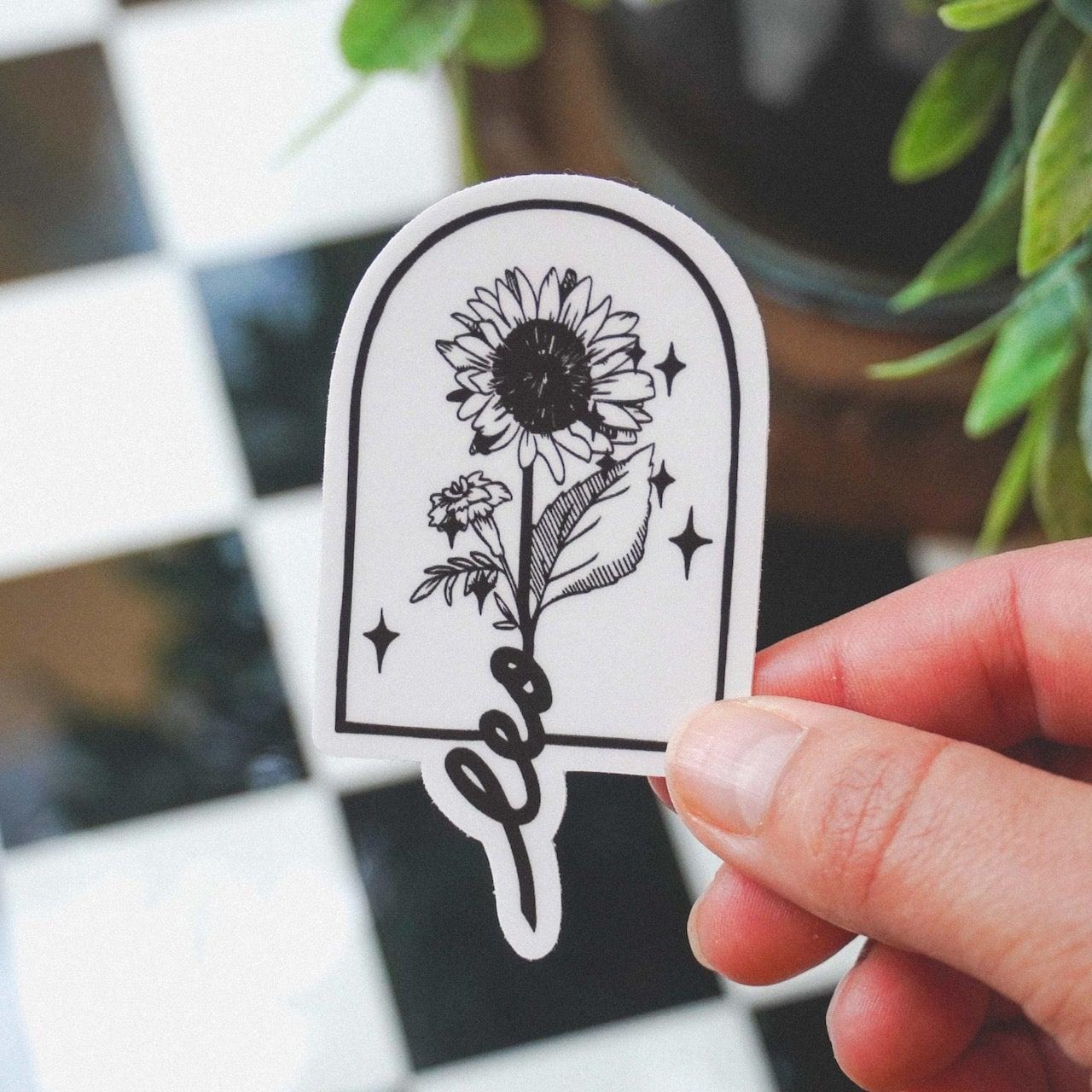  Leo Marigold & Sunflower Zodiac Sticker、mySite、ghnorth