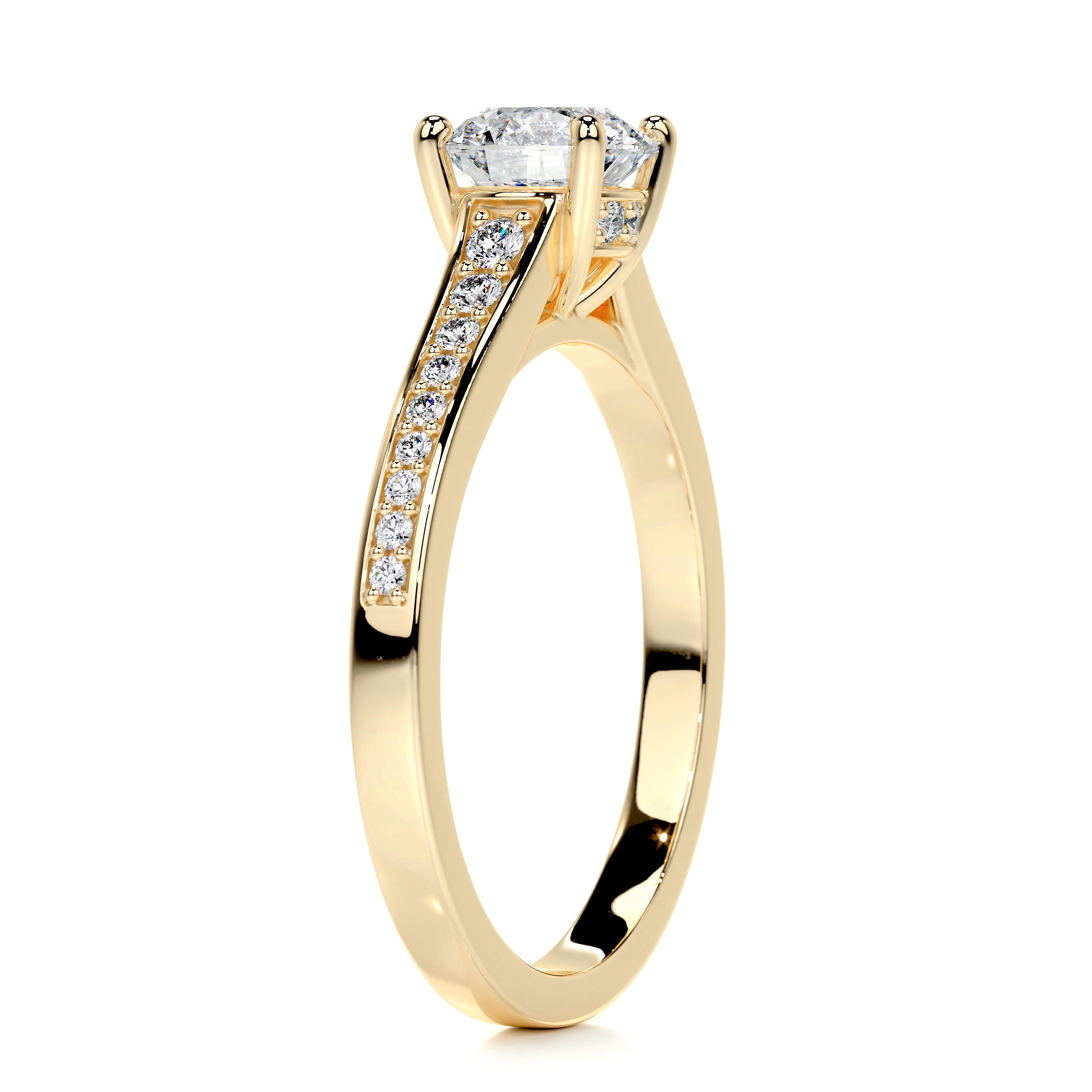 Lily Diamond Engagement Ring -18K Yellow Gold、mySite、hinf8tx79