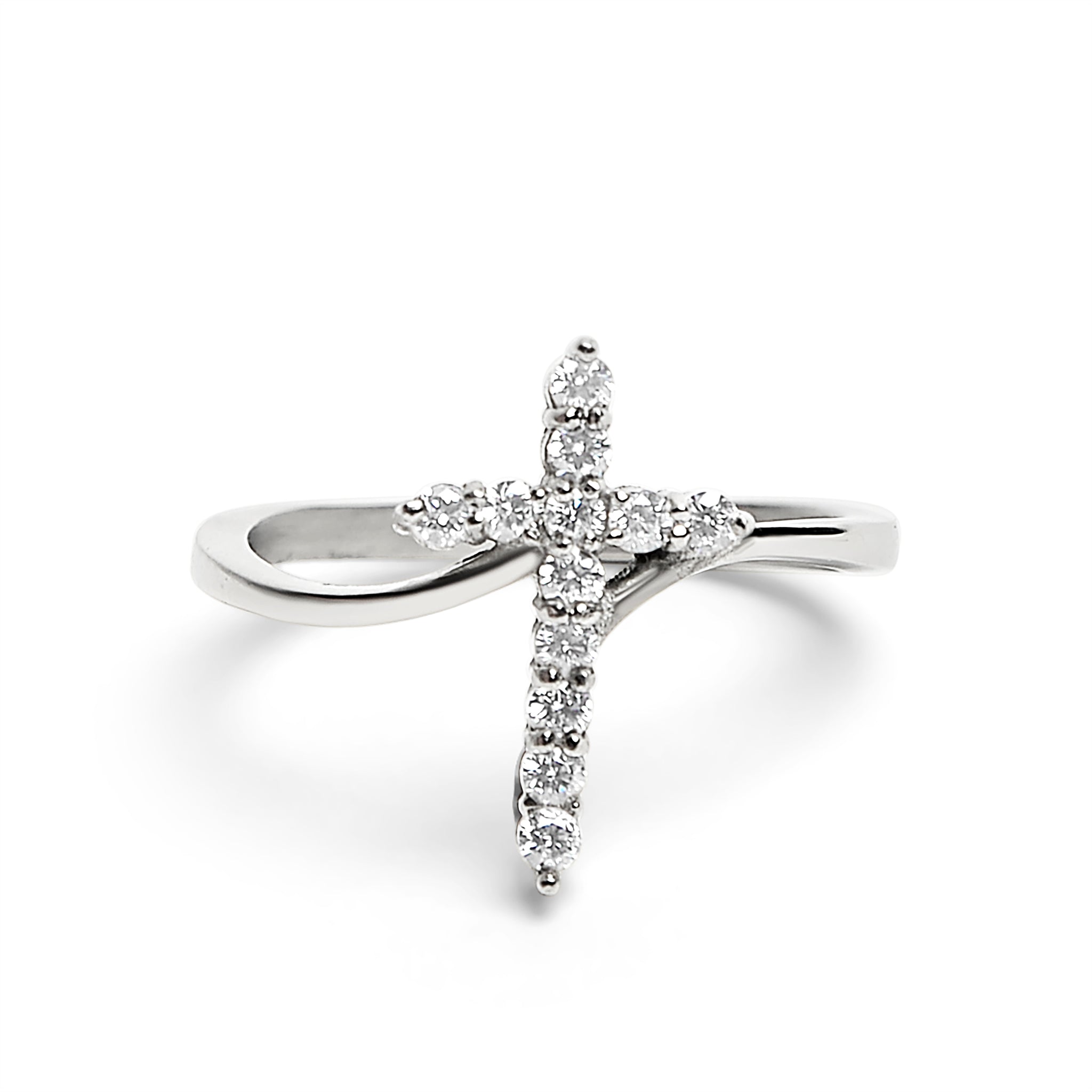 Stainless Steel CZ Cross Ring / FSR0002、mySite、dreamappss