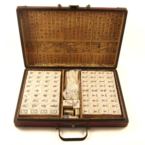 Chinese Mahjong Set with Traditional Leatherette Case、mySite、topwebapps