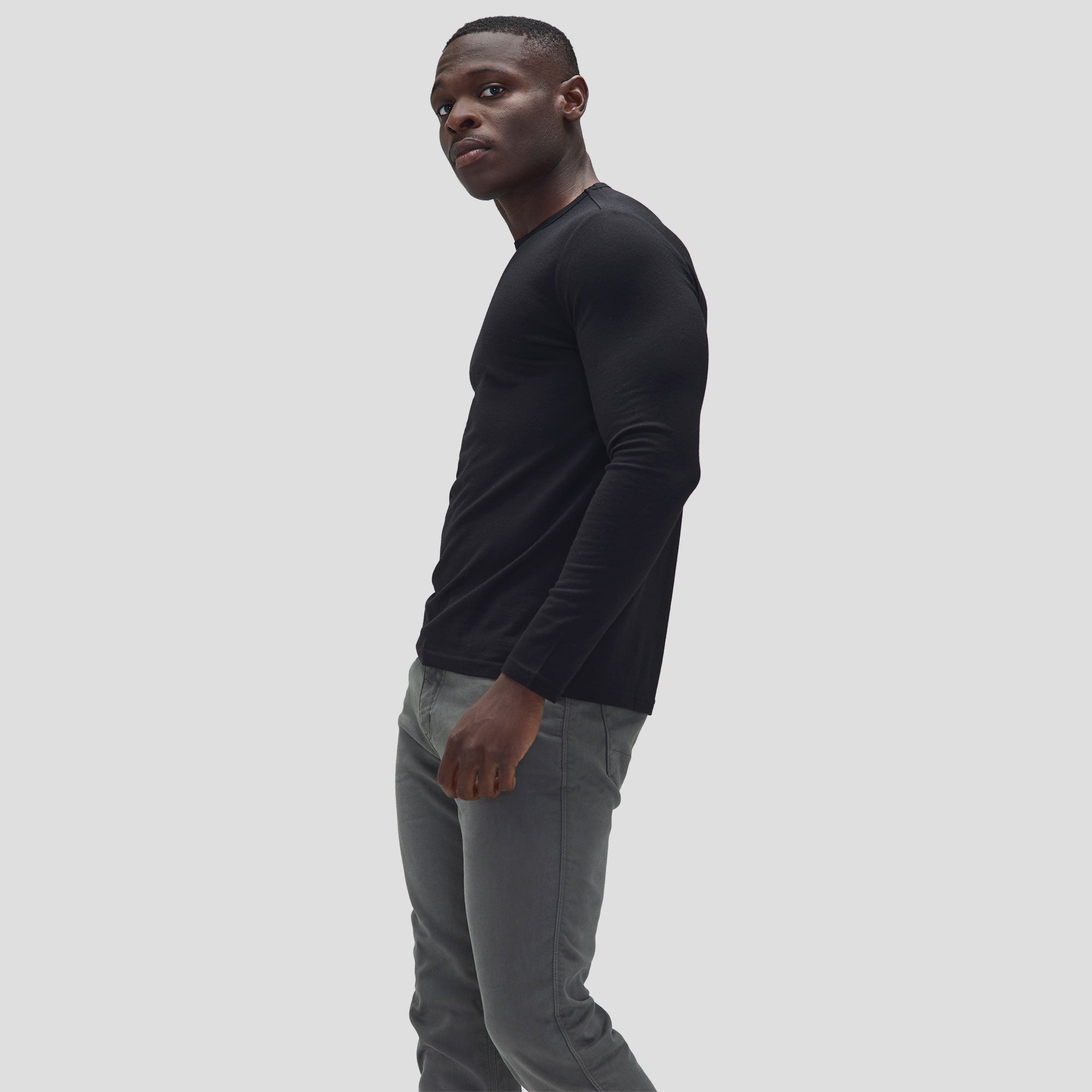 Men's Long Sleeve Merino Crew、mySite、noshort