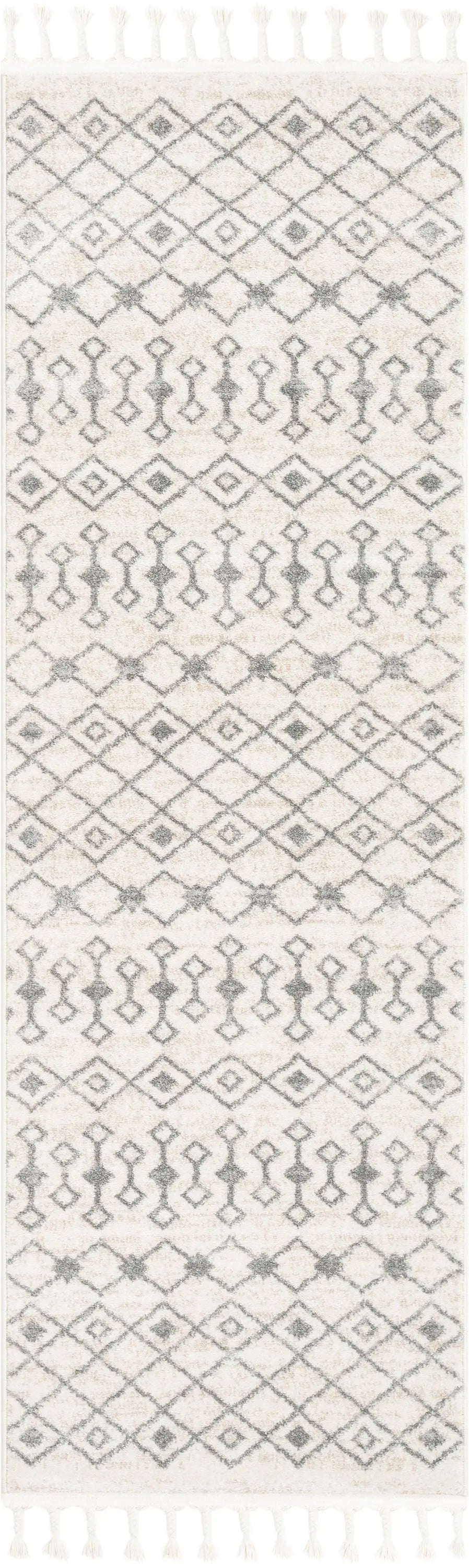 Transistora Nordic Tribal Trellis Pattern Ivory Grey Rug、mySite、gigharbornorthrealestate