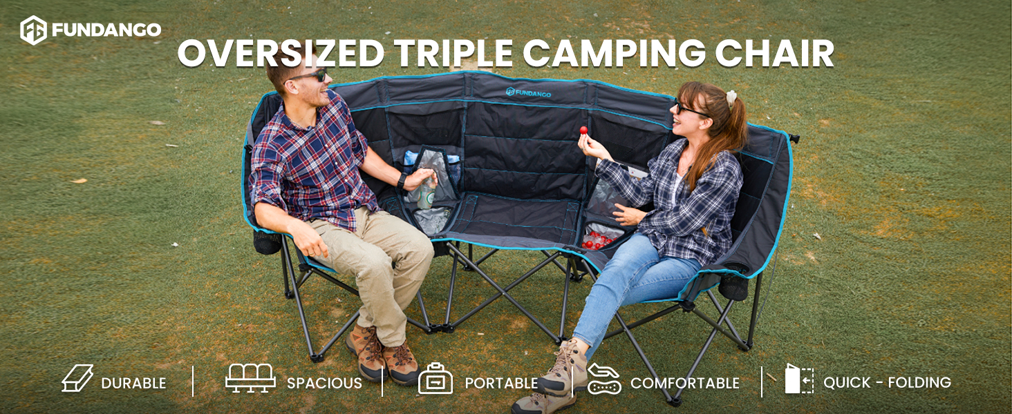 3 person camping chair