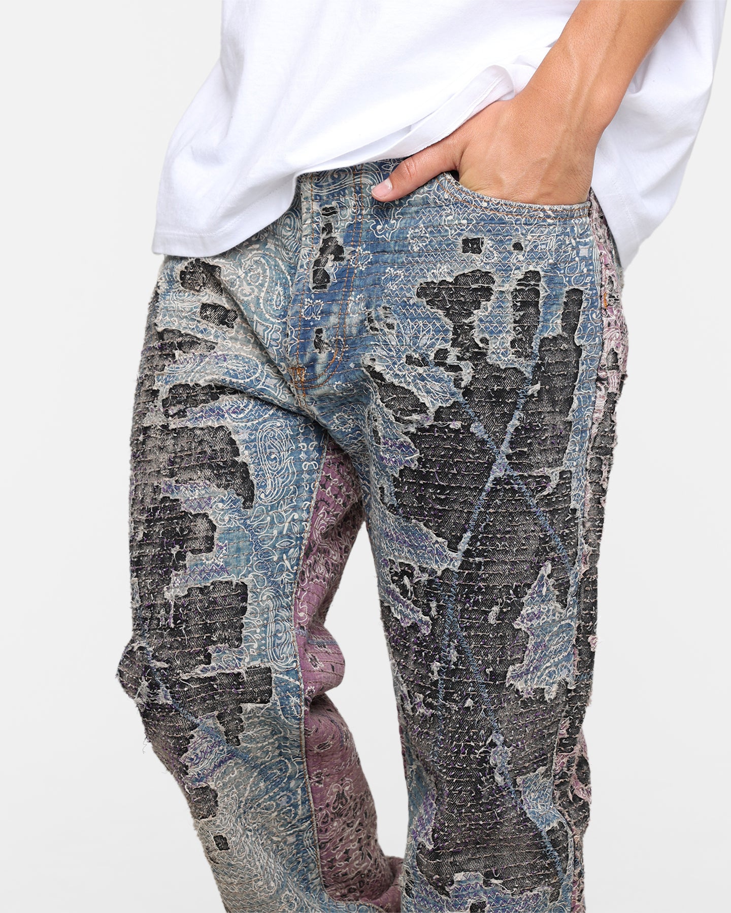 MNML V488 Boro Denim Jeans Multi、mySite、zt4zffjzw