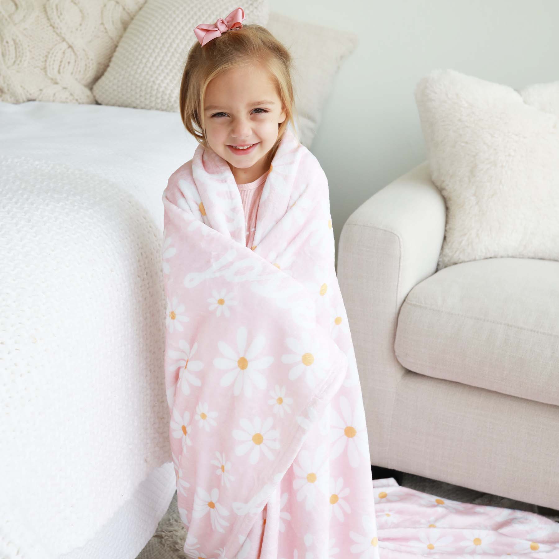  Daisy Garden Personalized Kids Blanket、mySite、layawaytickets