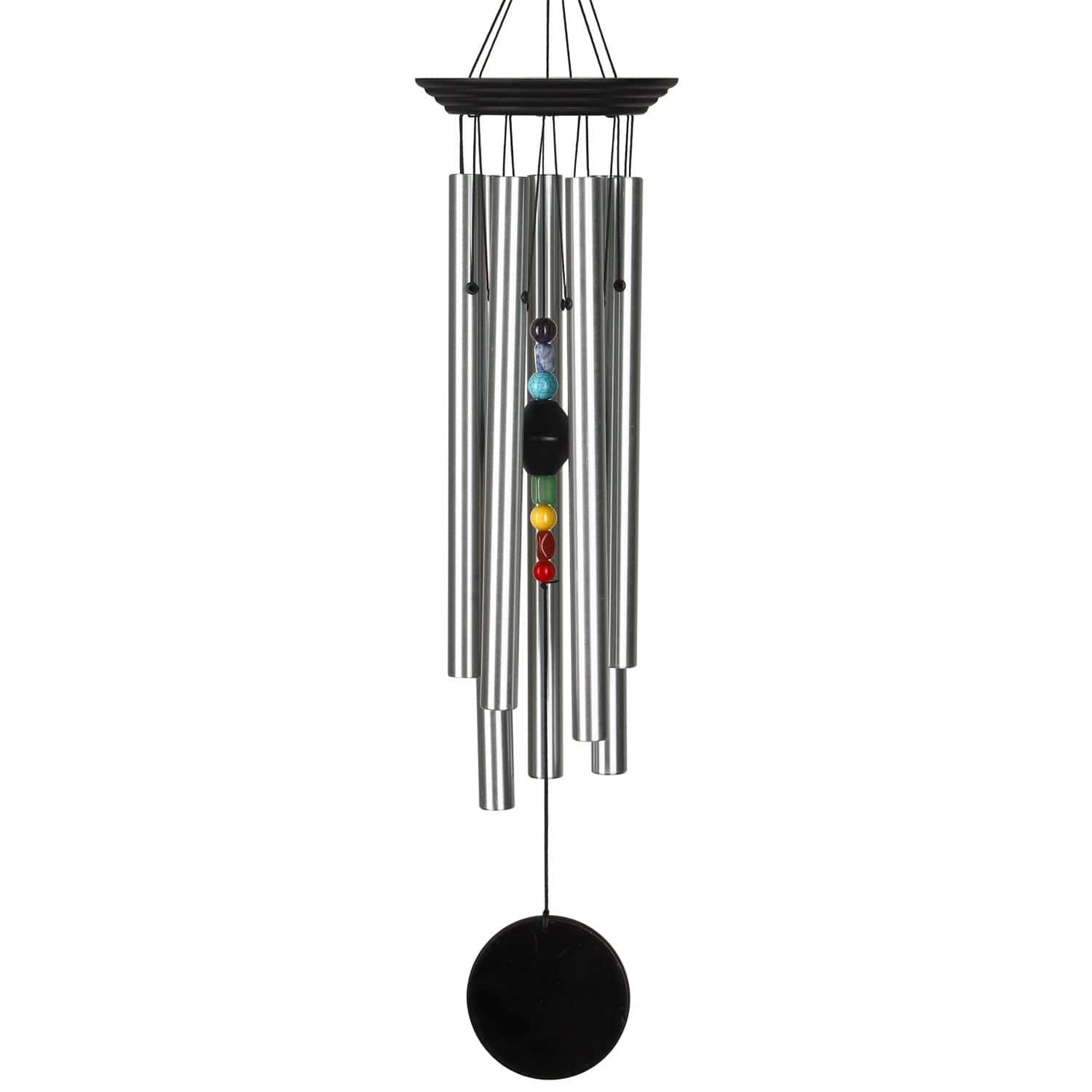 Chakra Chime - Seven Stones, Large, Black Woodstock Chimes、mySite、g9winljtr
