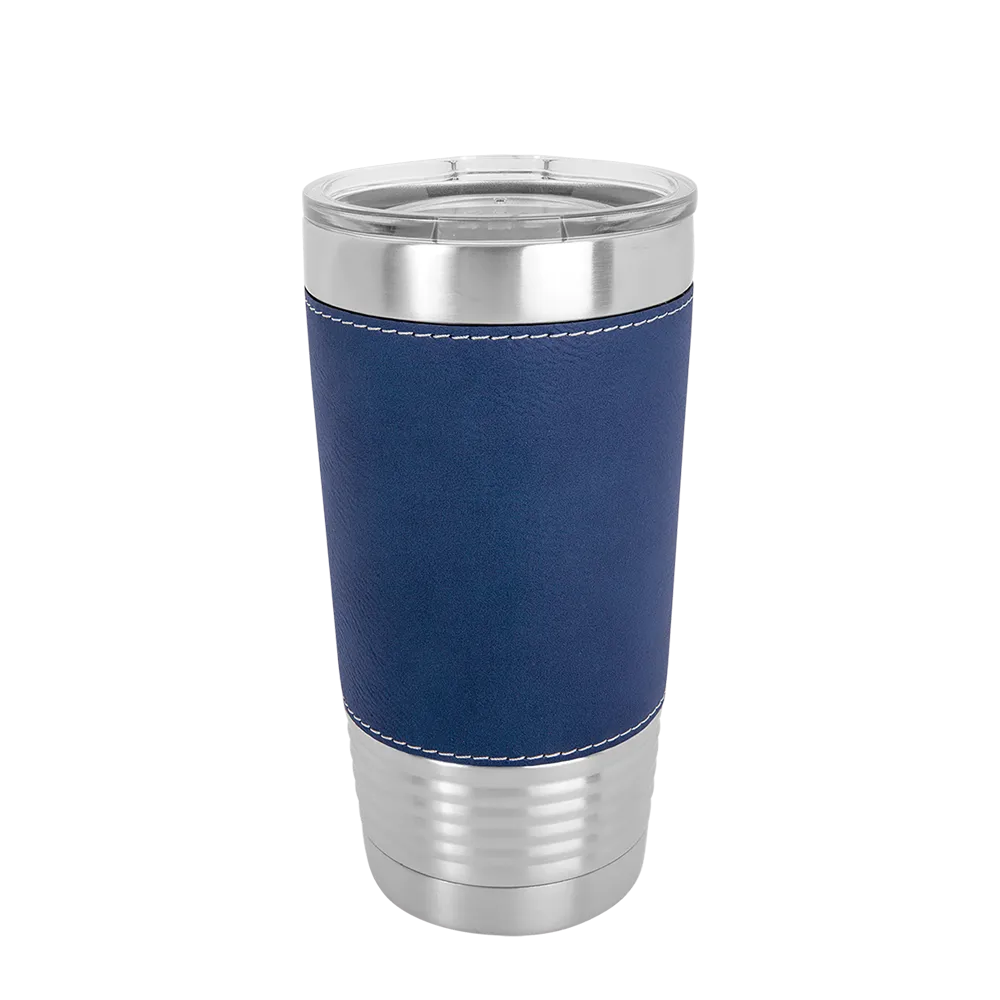 Polar Camel 20 oz. Laserable Leatherette Tumbler w/ Clear Lid、mySite、noshort