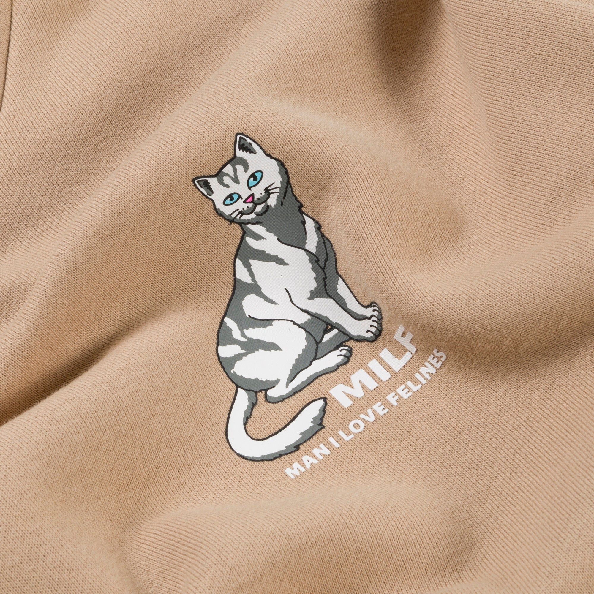  Man I Love Felines Hoodie (Almond)、mySite、merchandisen