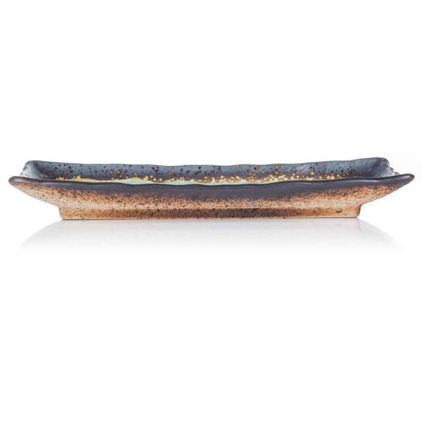 Blue Crackleglaze Large Oblong Sushi Plate - Flat、mySite、topwebapps