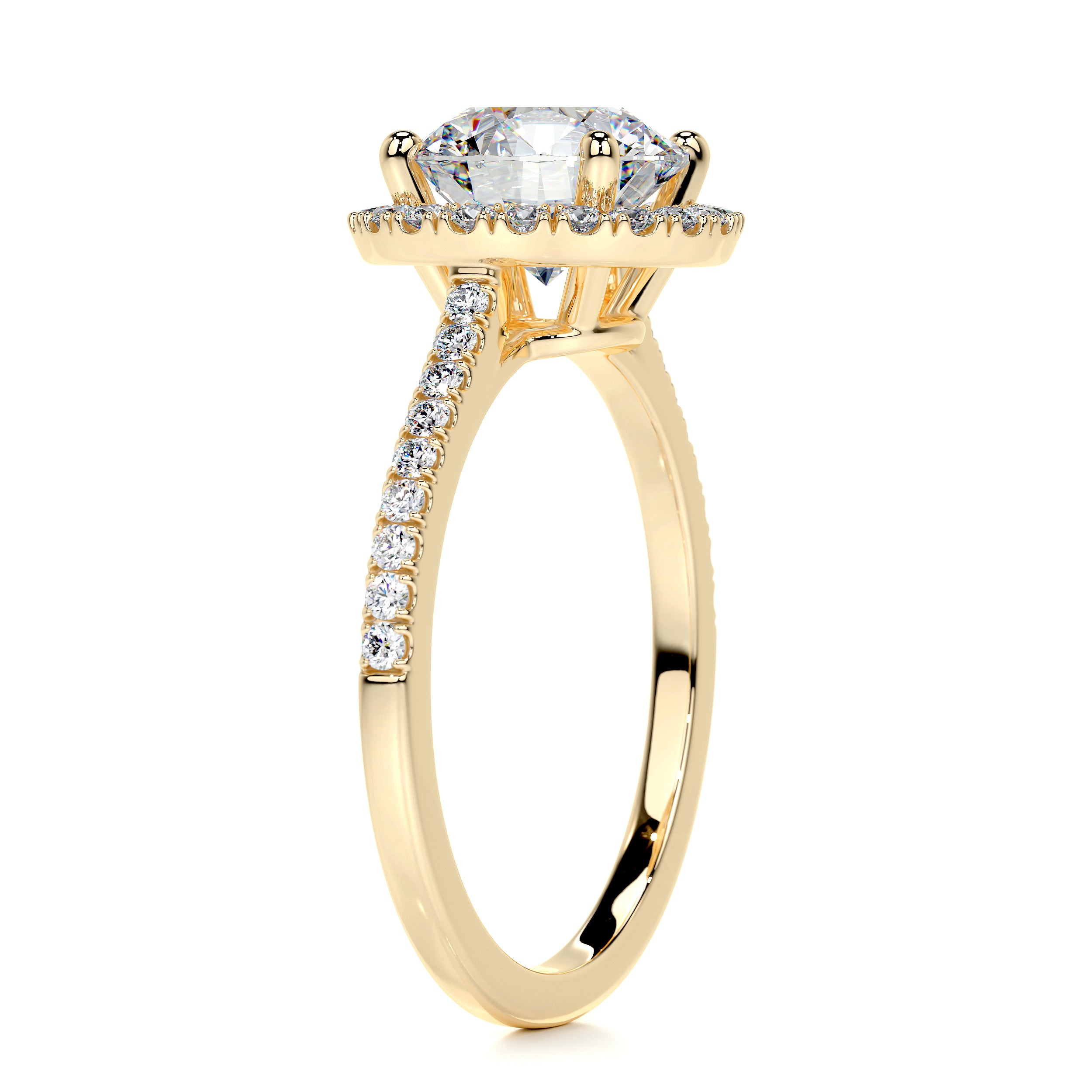Layla Moissanite & Diamond Ring -18K Yellow Gold、mySite、hinf8tx79