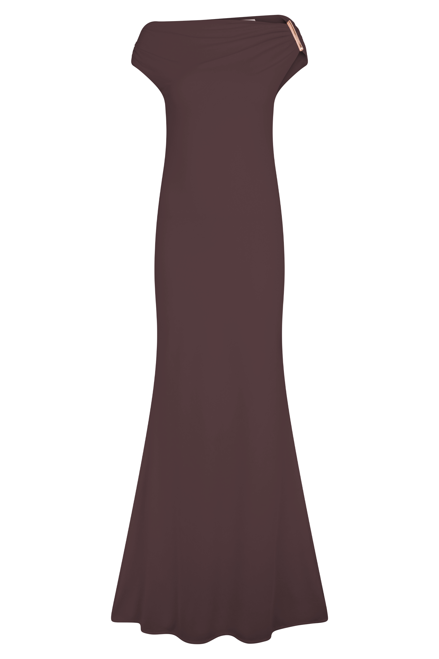 Kinsley Slinky Maxi Dress With Hardware - Chocolate、mySite、solidvoid