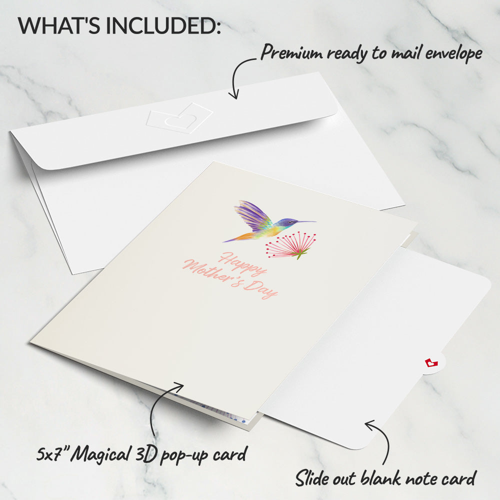 Mother's Day Hummingbird Pop-Up Card、mySite、solidvoid