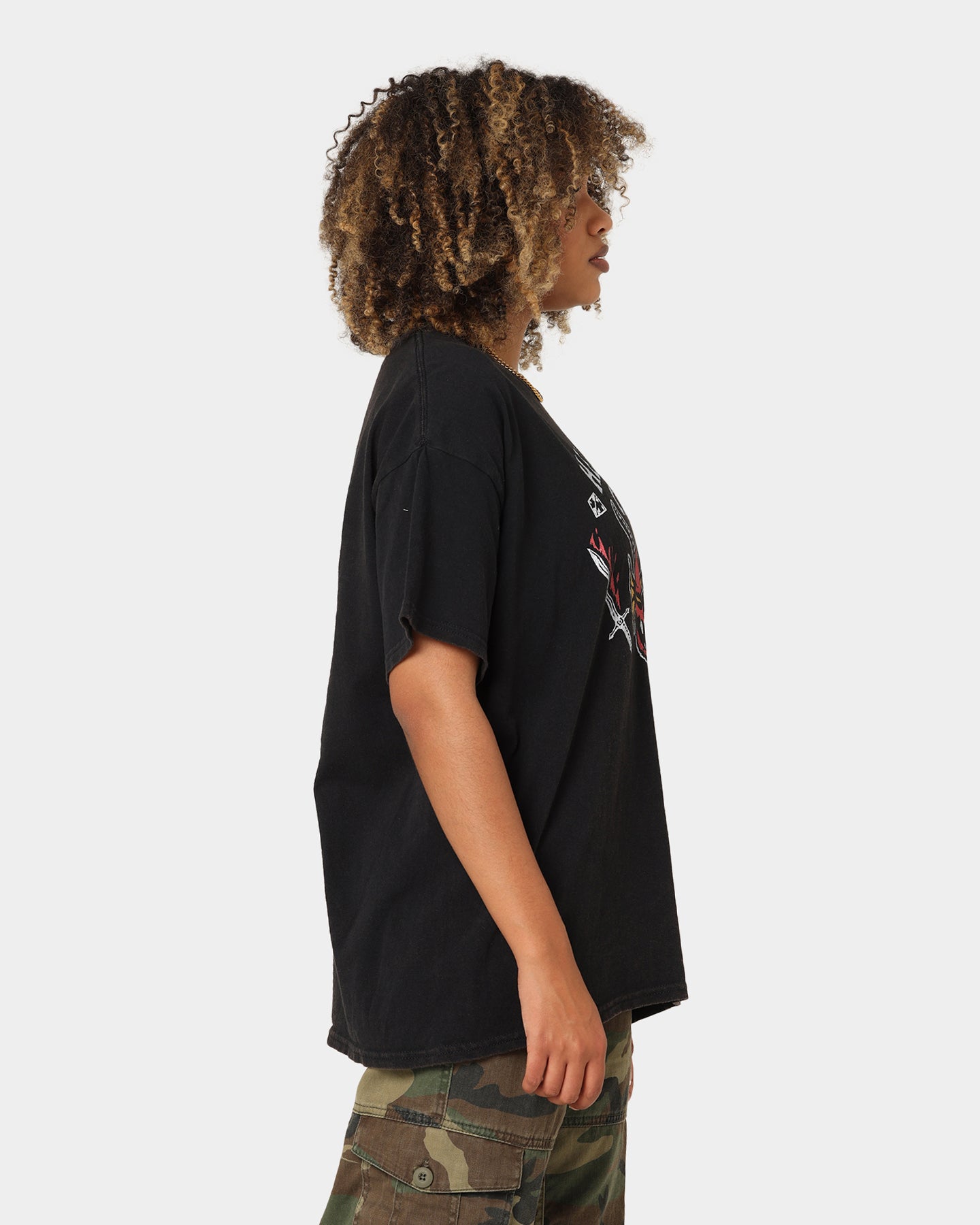 Goat Crew Goat Crew X Stranger Things Hellfire Club Vintage T-Shirt Washed Black、mySite、zt4zffjzw