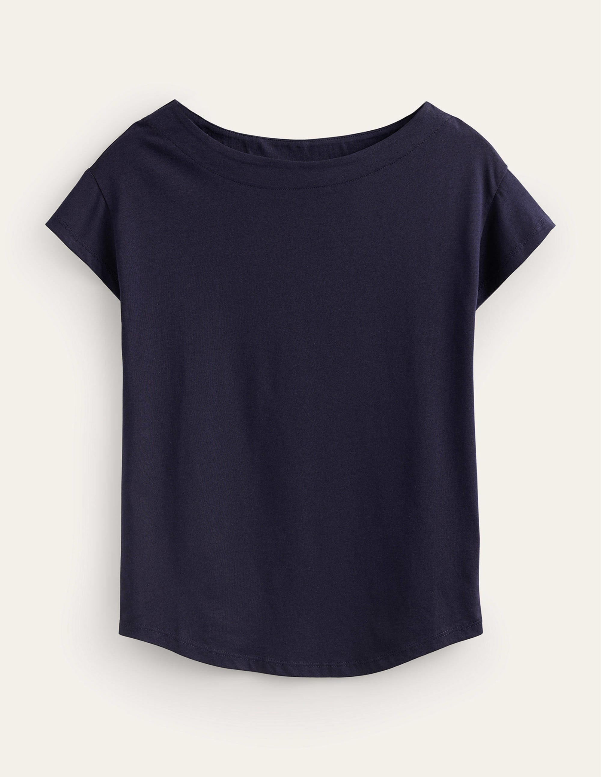  Supersoft Boat Neck T-Shirt-Navy、mySite、ashleygrahame