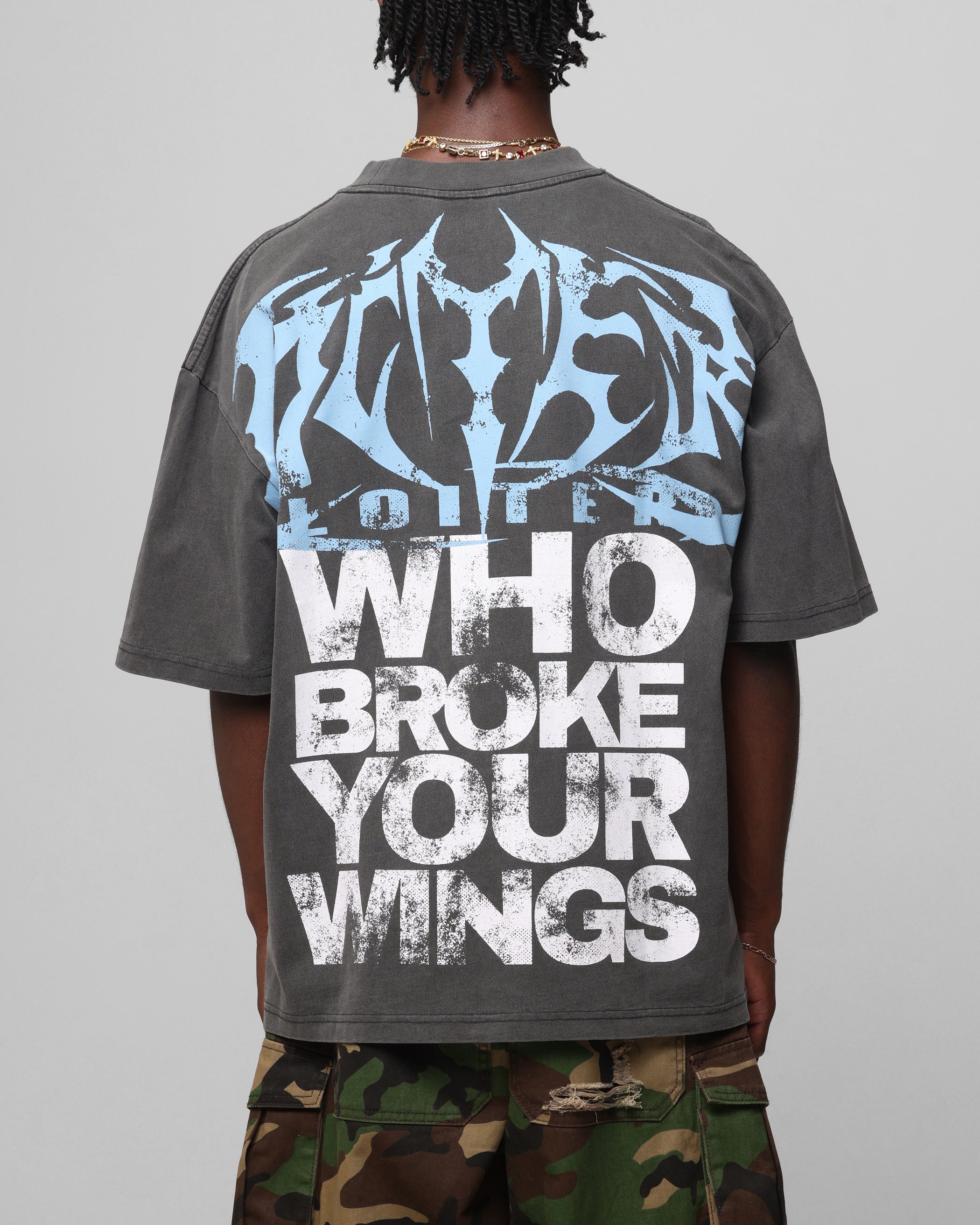 Loiter Angel Number Vintage T-Shirt Charcoal、mySite、zt4zffjzw