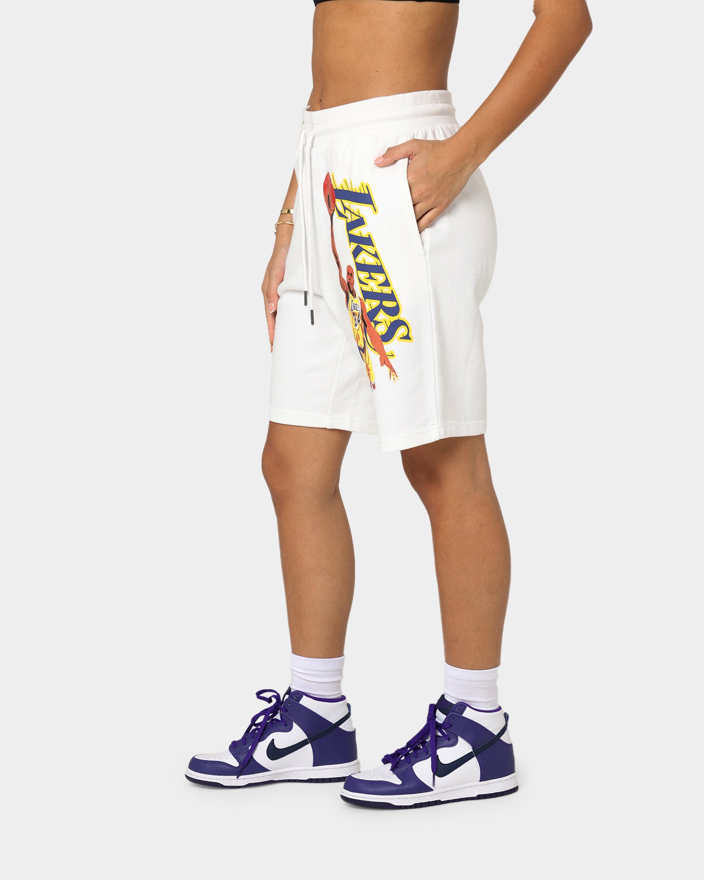 Mitchell & Ness Women's Dunk Shorts Vintage White、mySite、zt4zffjzw